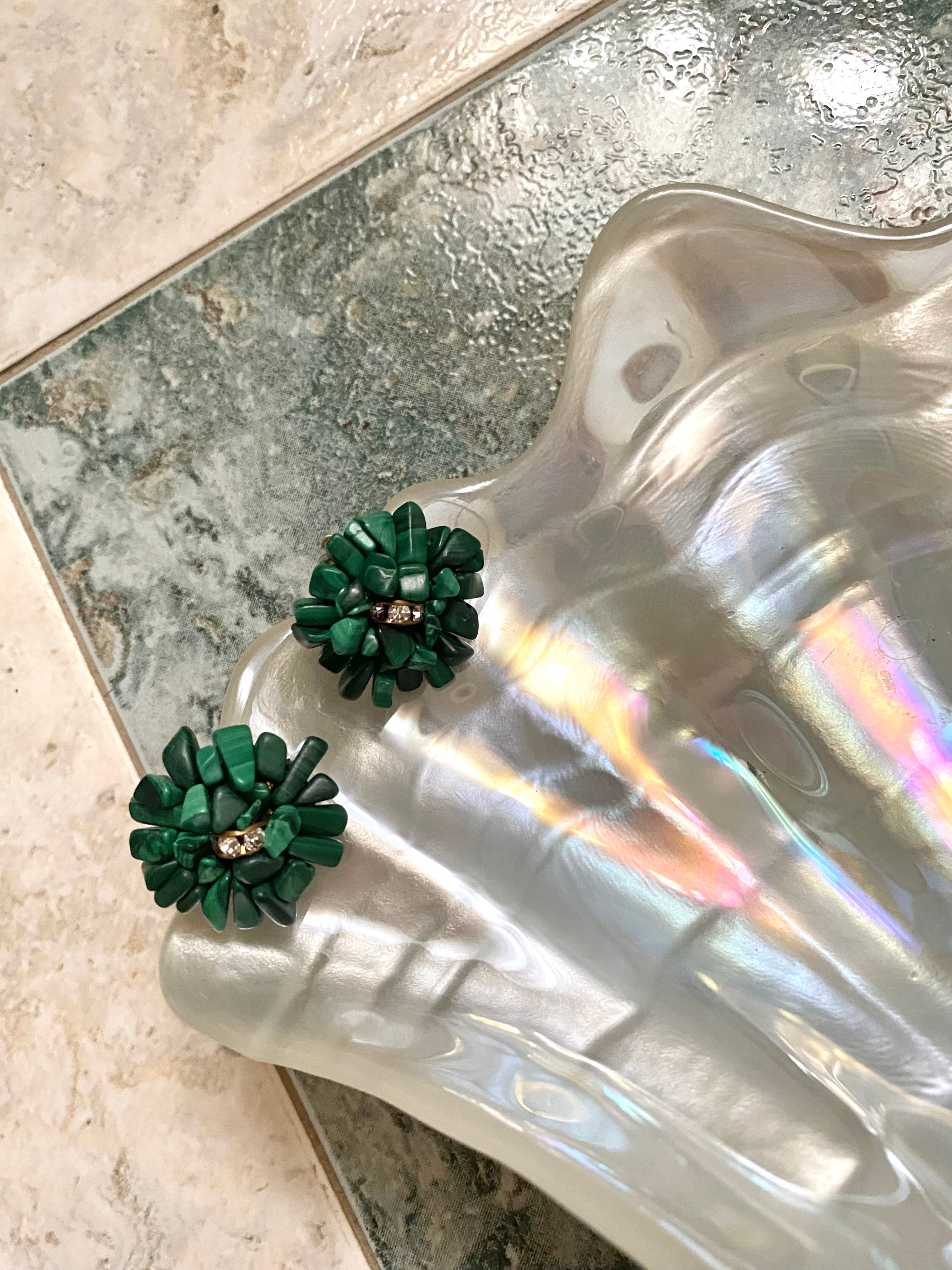 SMERALDO orecchini in pietre vere