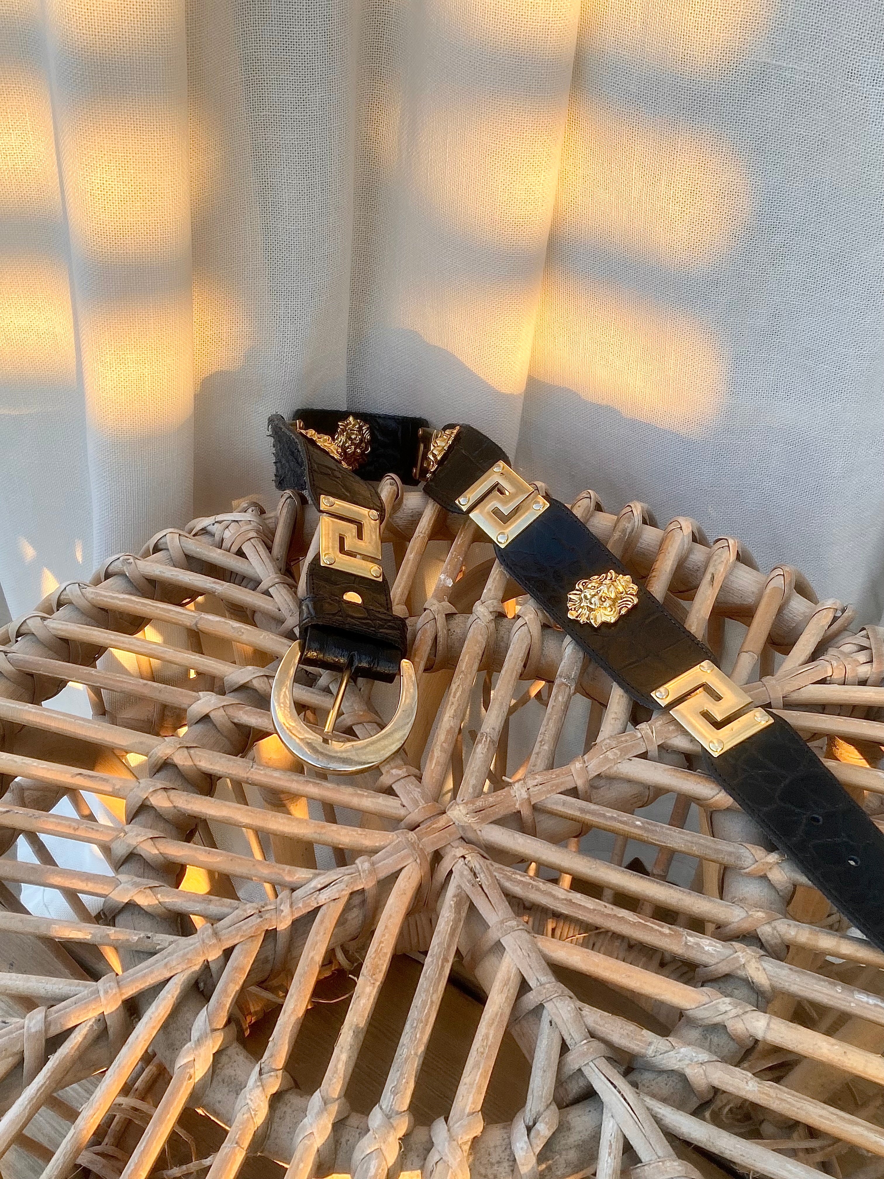 Ceinture Léone en cuir noir