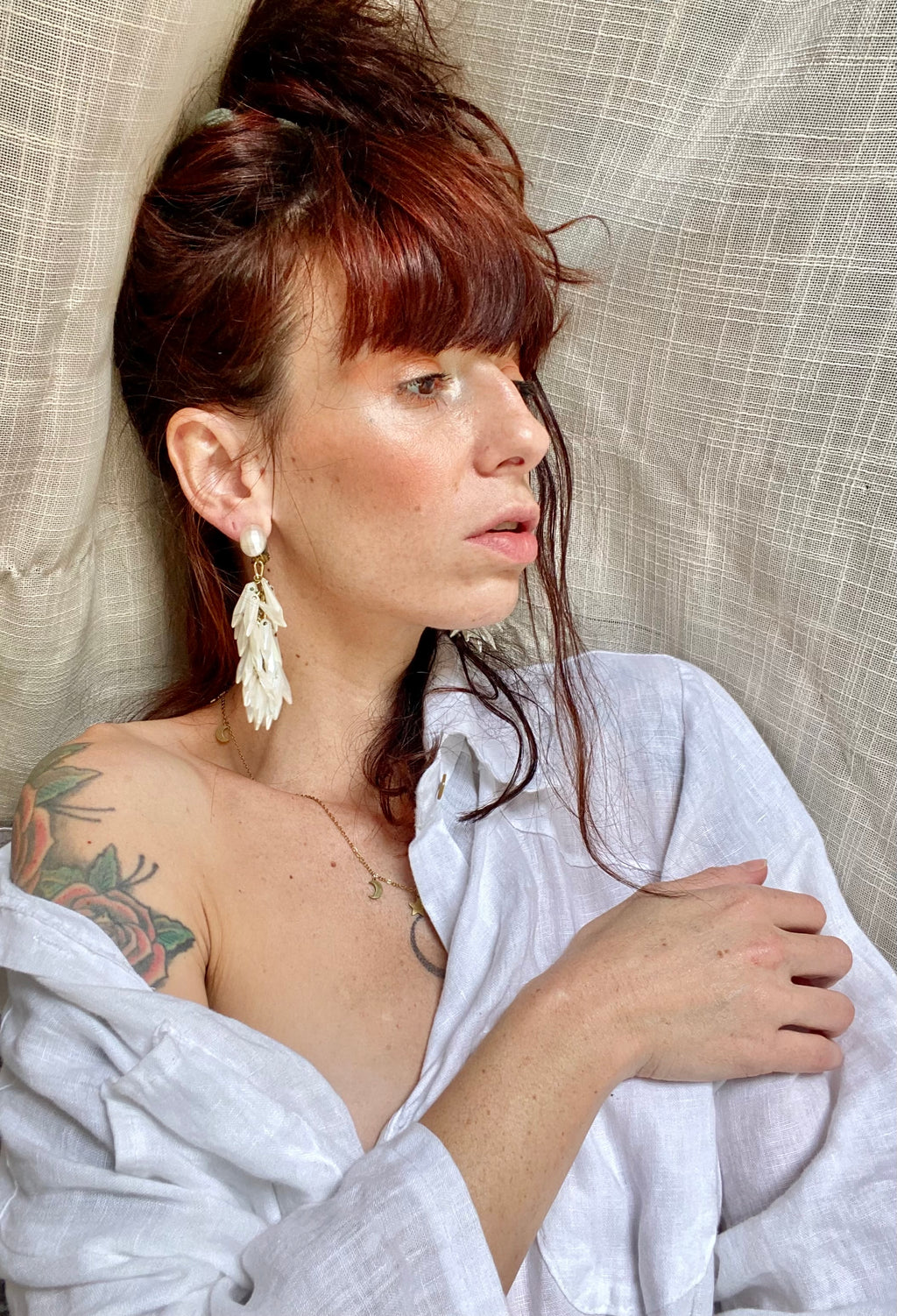 Purezza orecchini a clip in madreperla