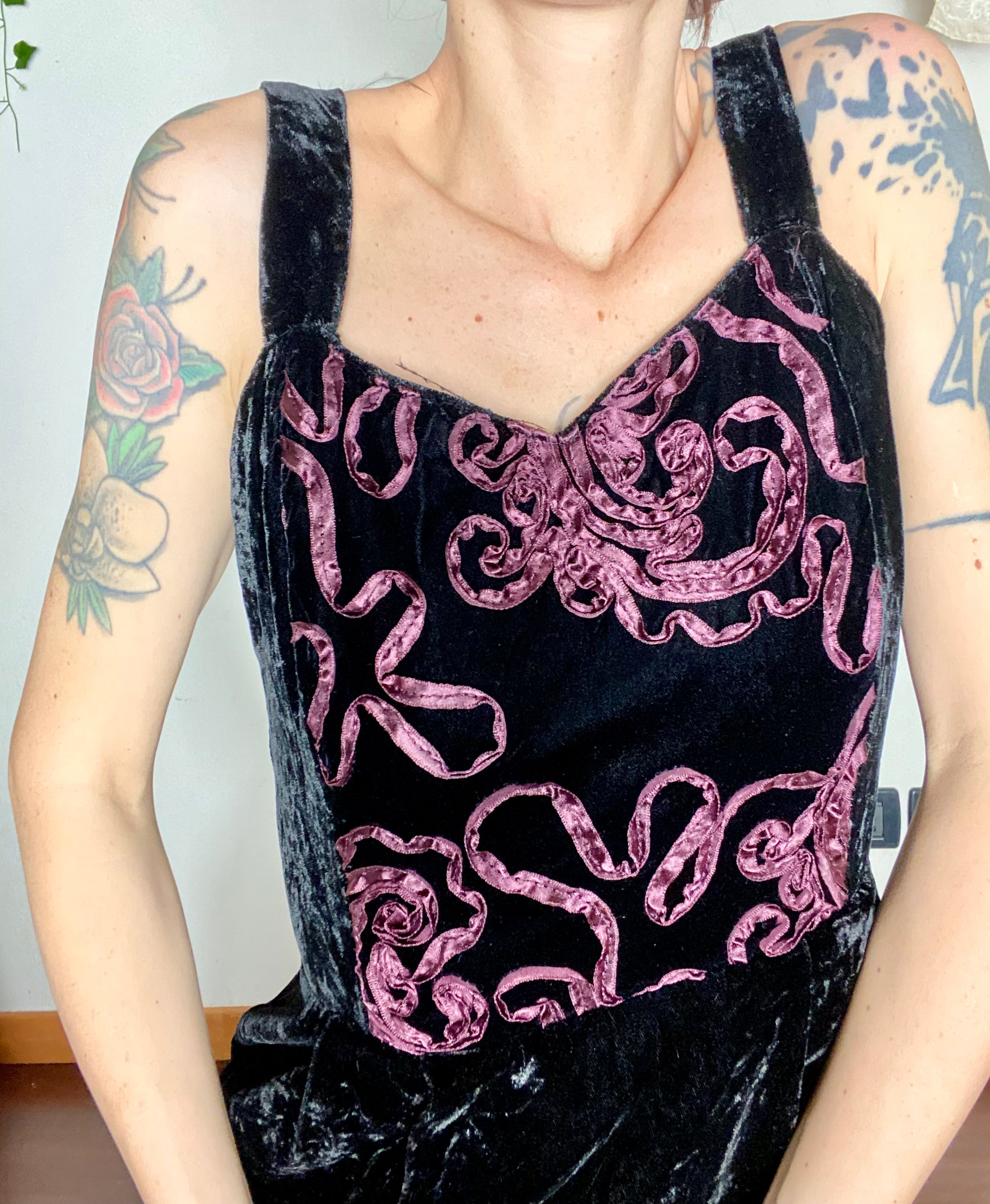 Mini abito da sera baloon in velluto