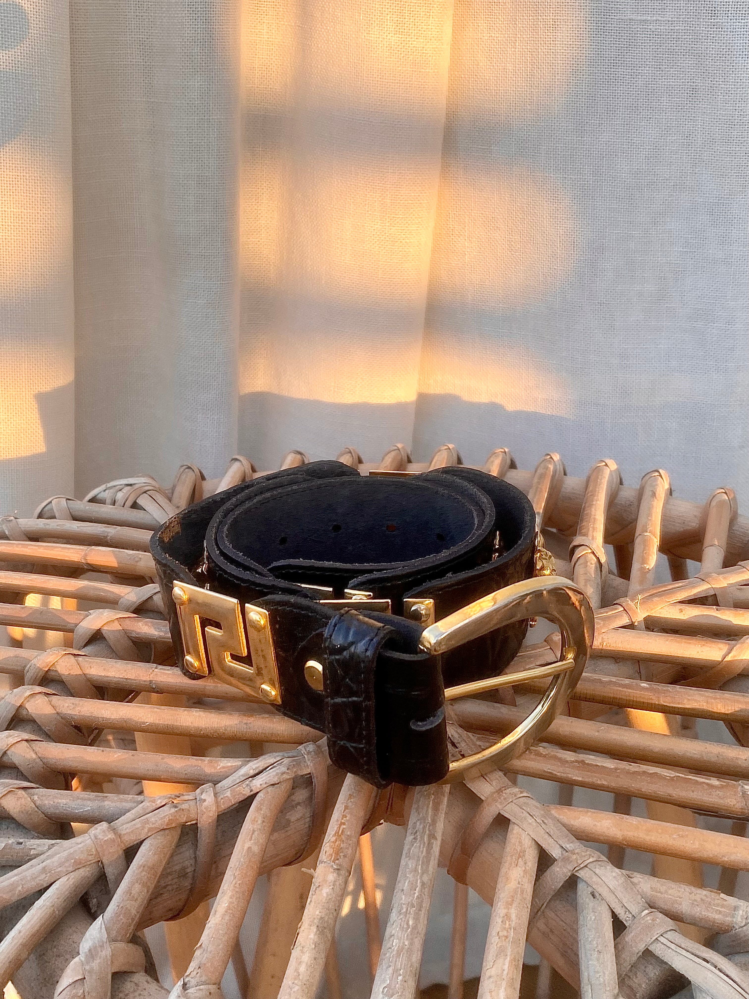 Ceinture Léone en cuir noir