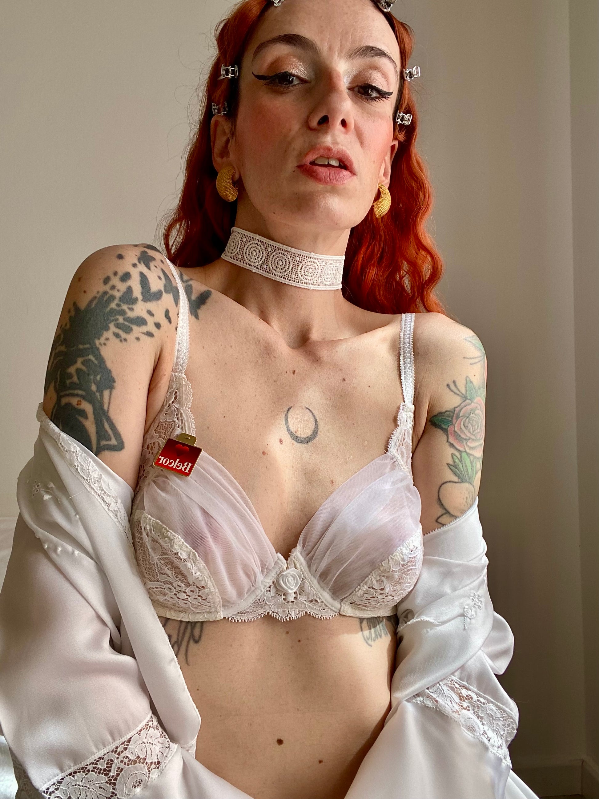 Reggiseno bianco in pizzo