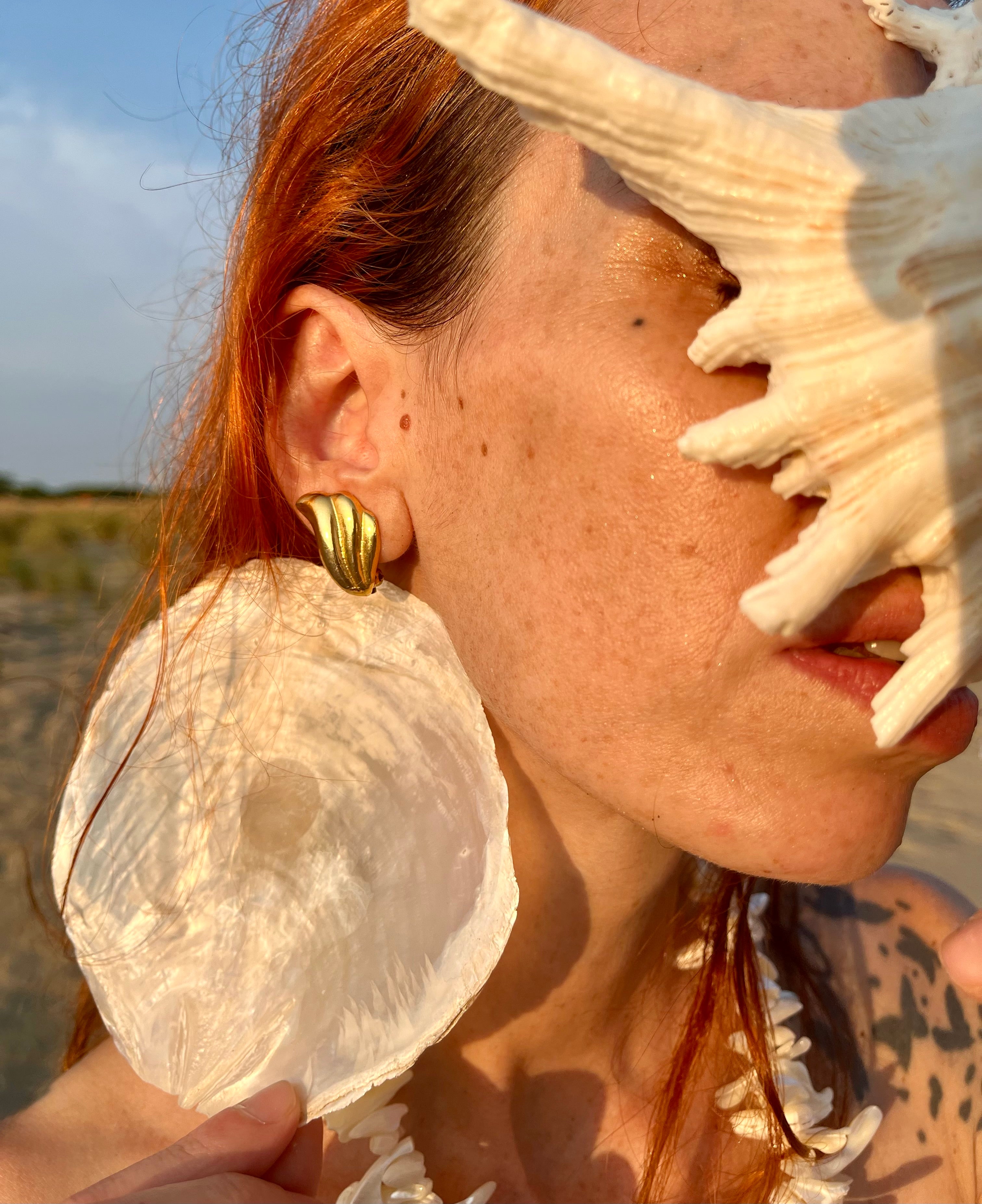 Boucles d'oreilles clips marine