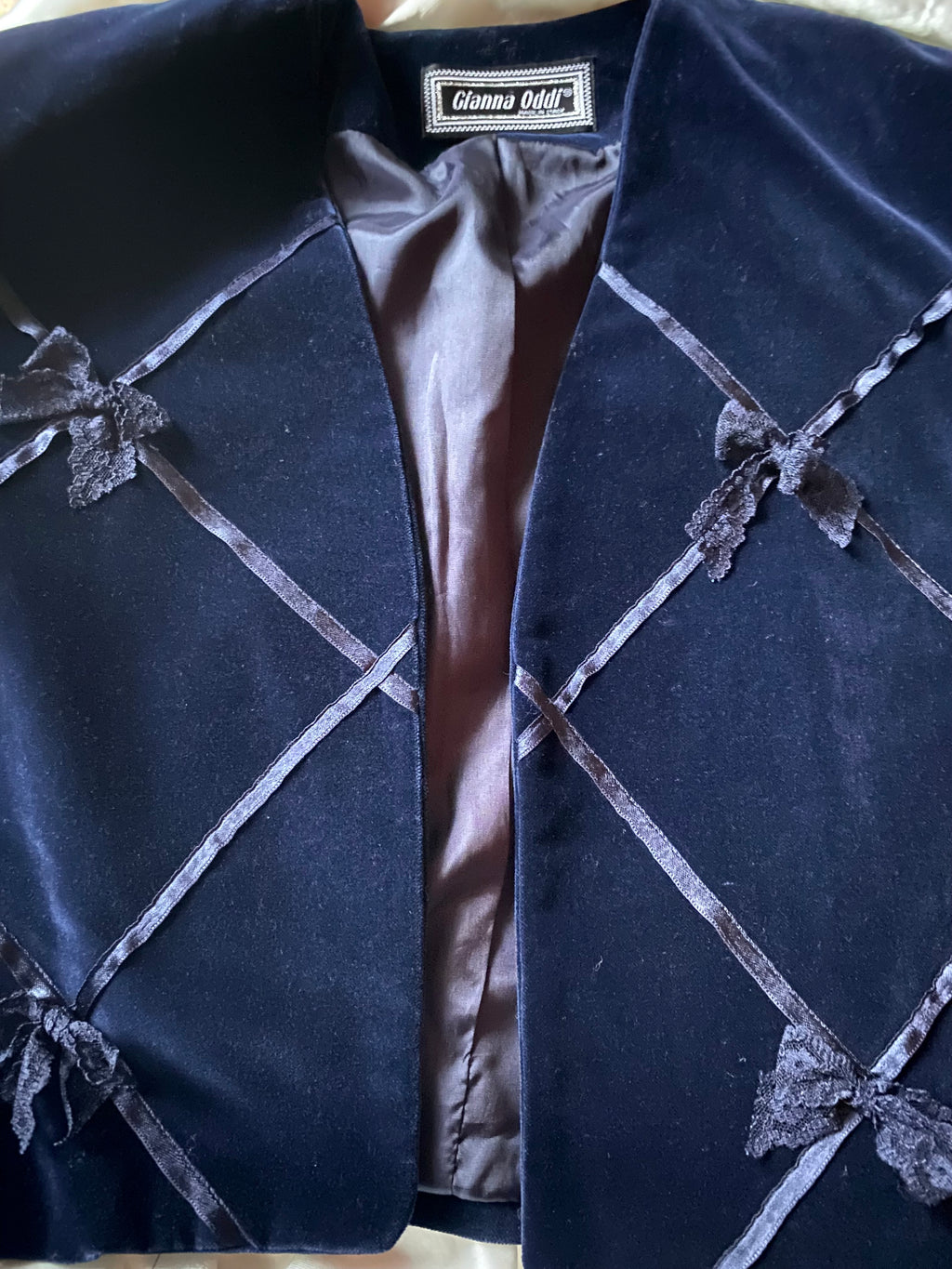 Blazer velvet bolero fiocchi