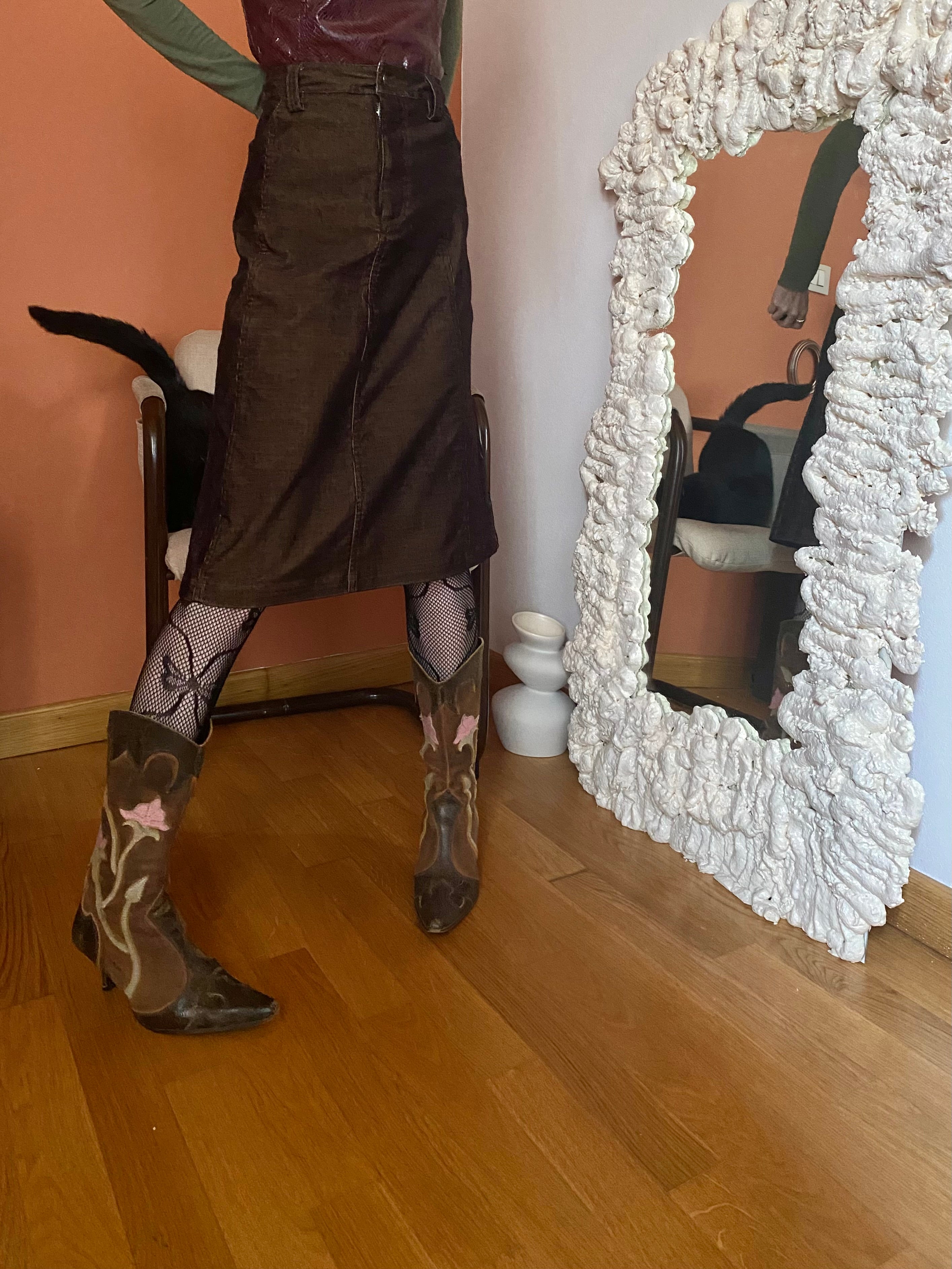 Gonna midi cioccolato