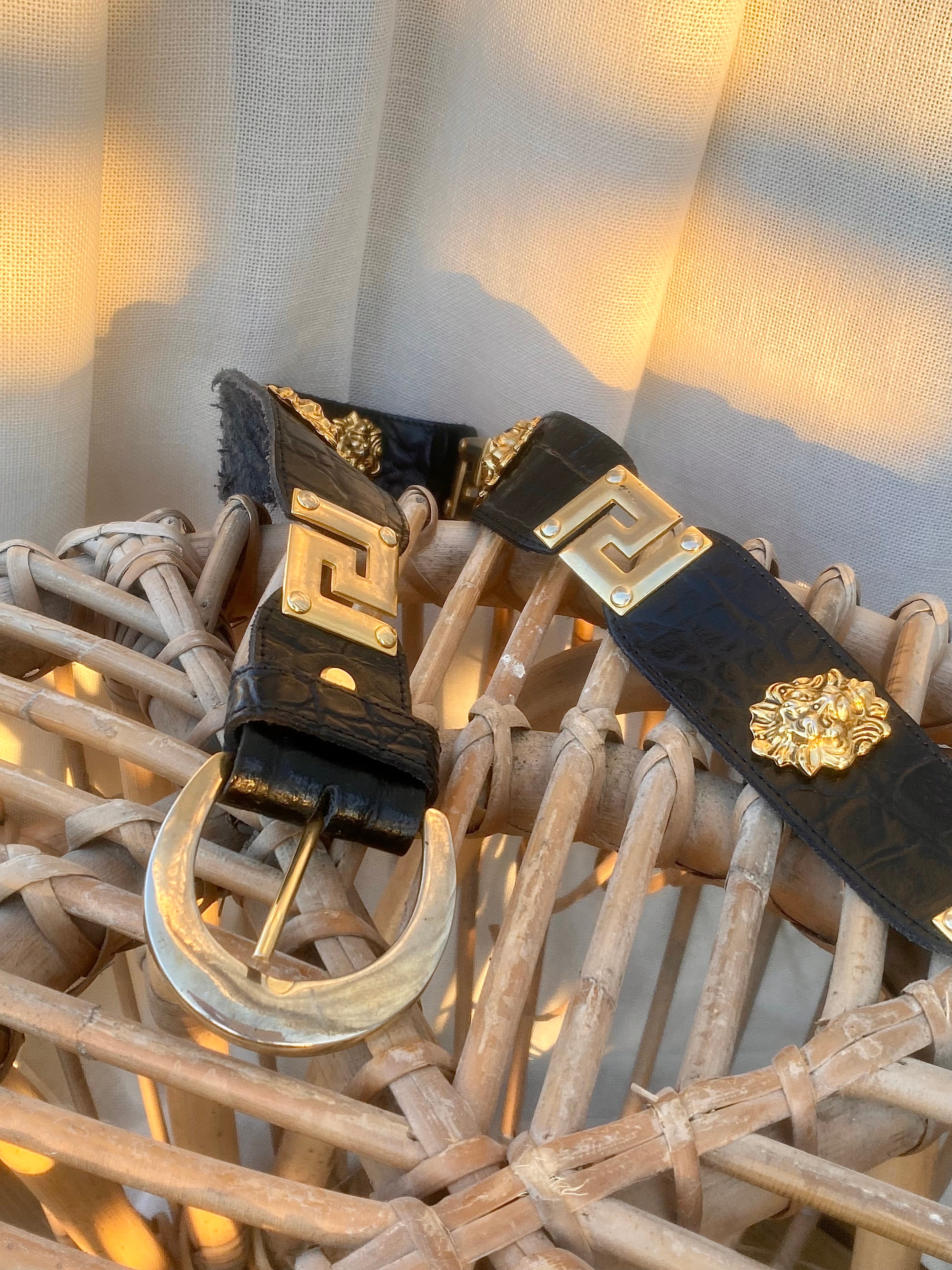 Ceinture Léone en cuir noir