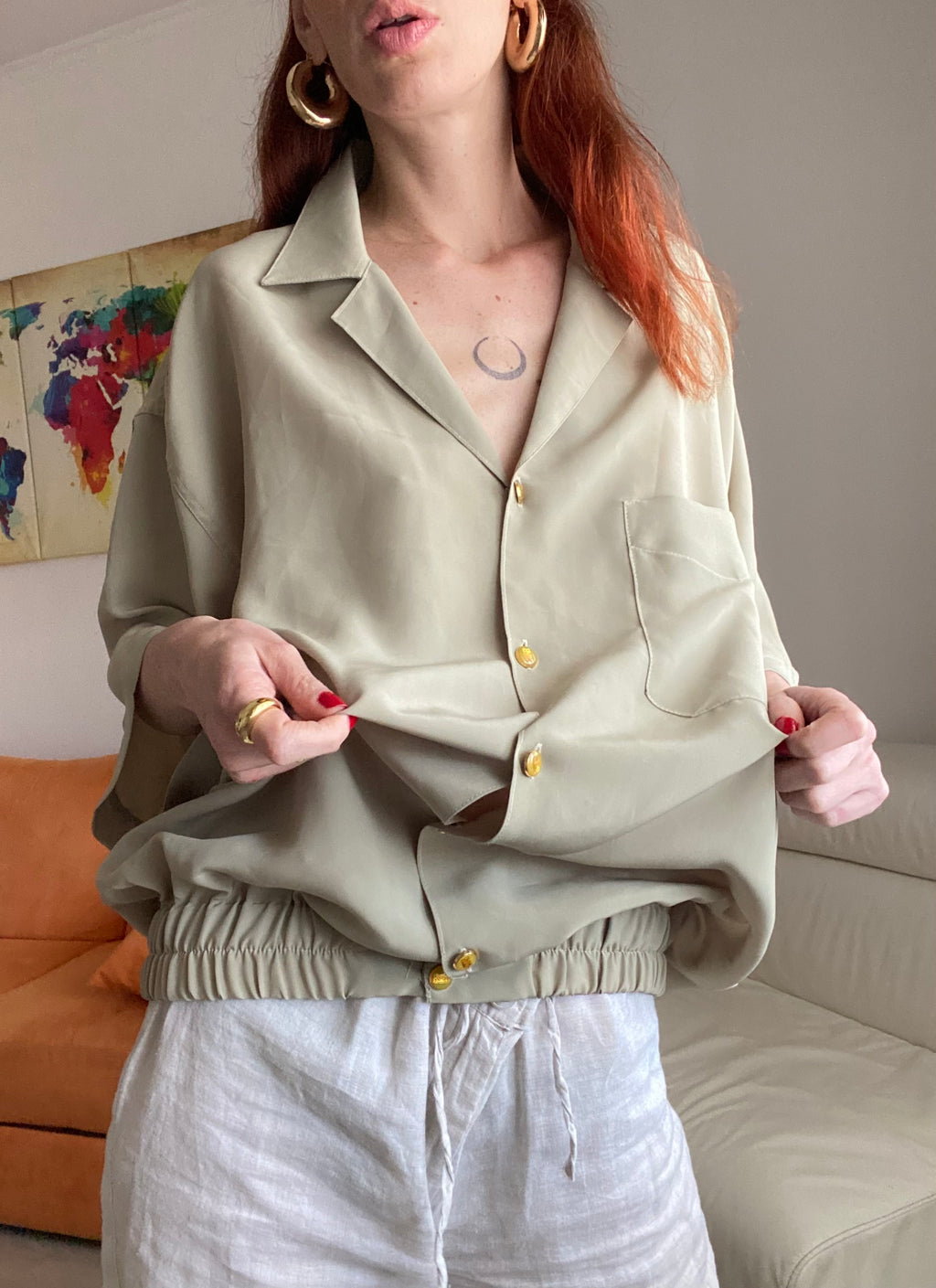 Camicia over salvia