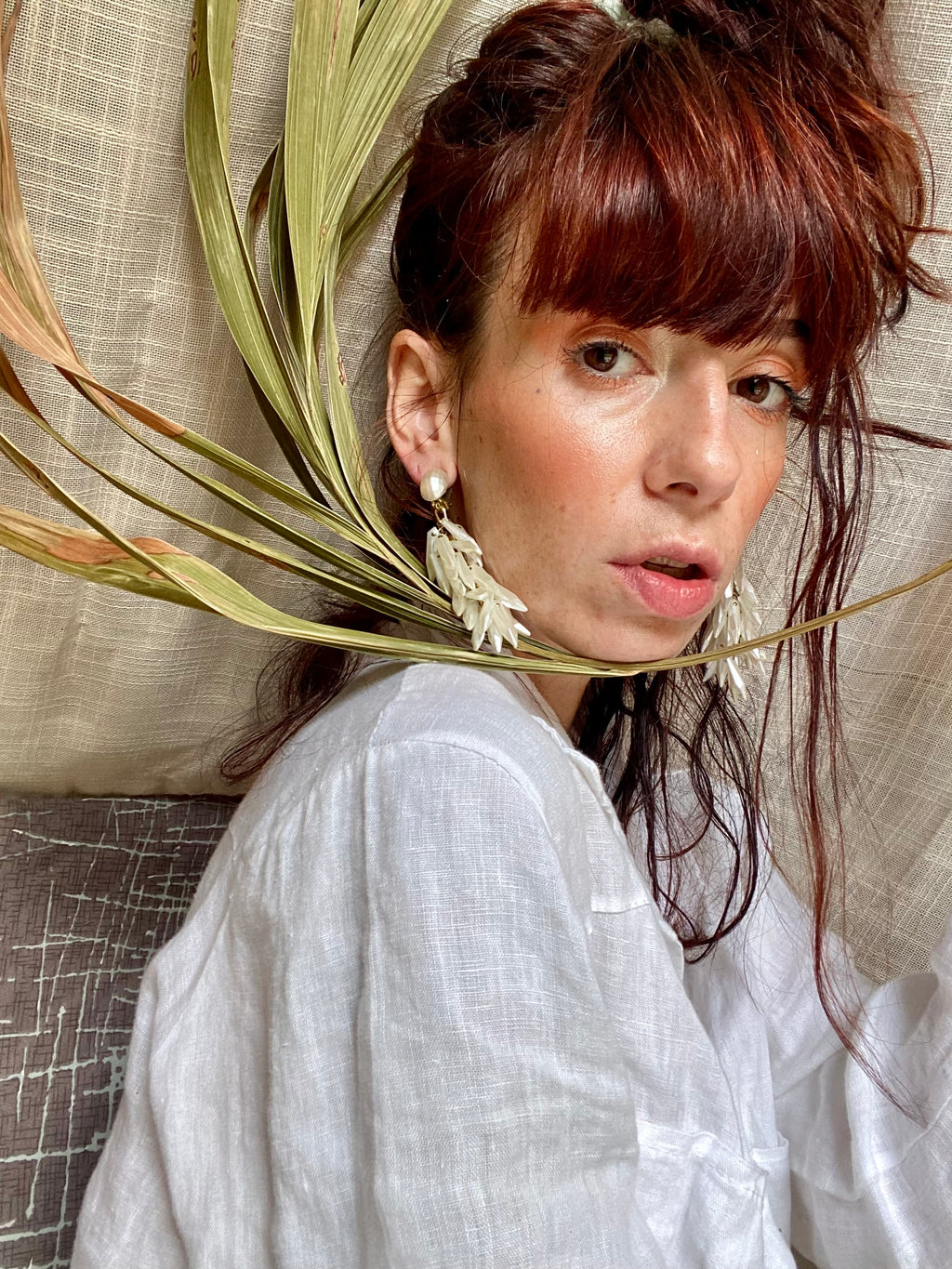 Purezza orecchini a clip in madreperla
