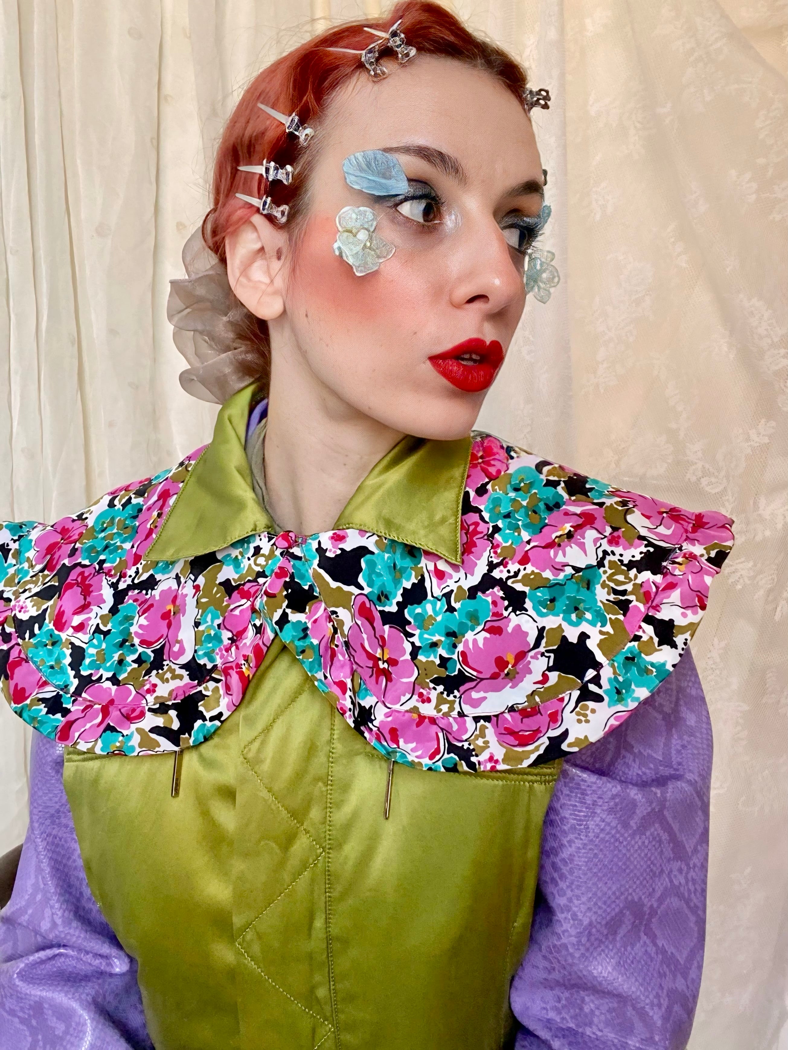 Maxi colletto Peter Pan floreale