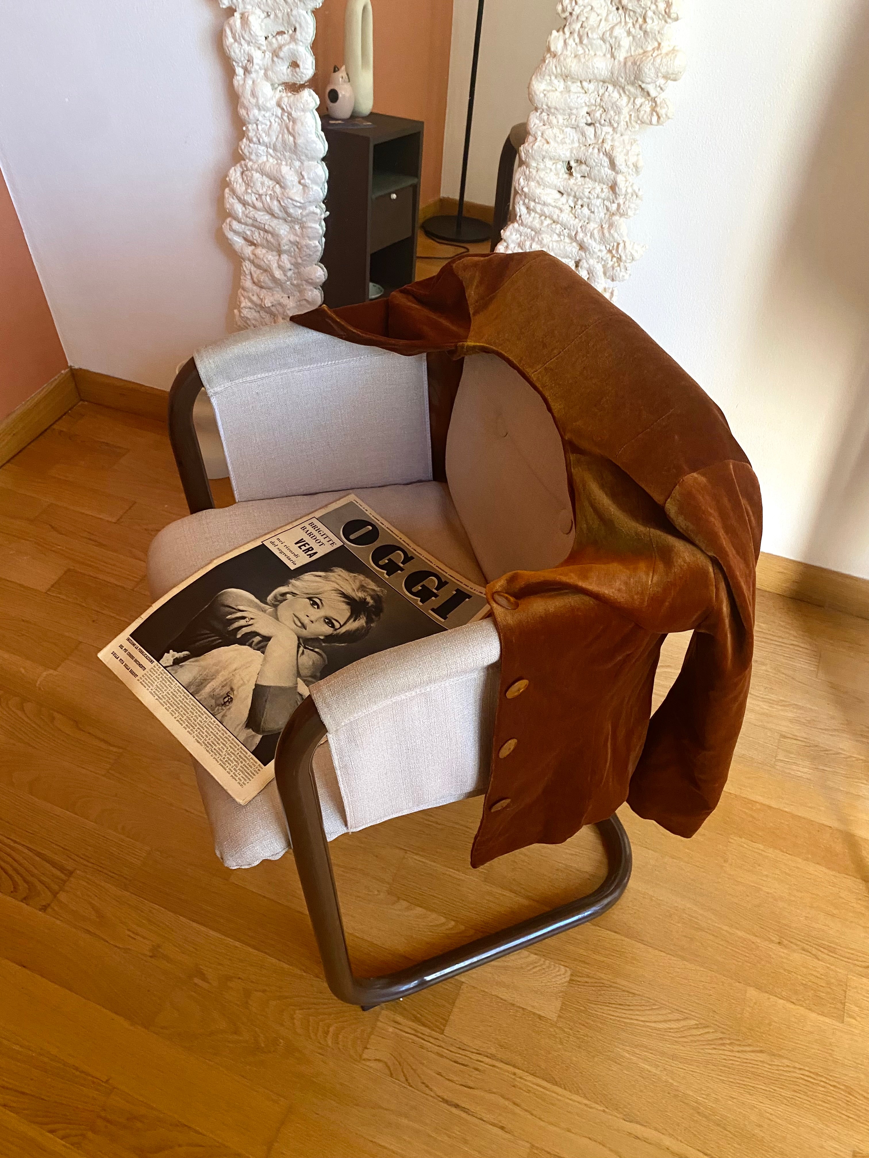 Blazer caramello in velluto