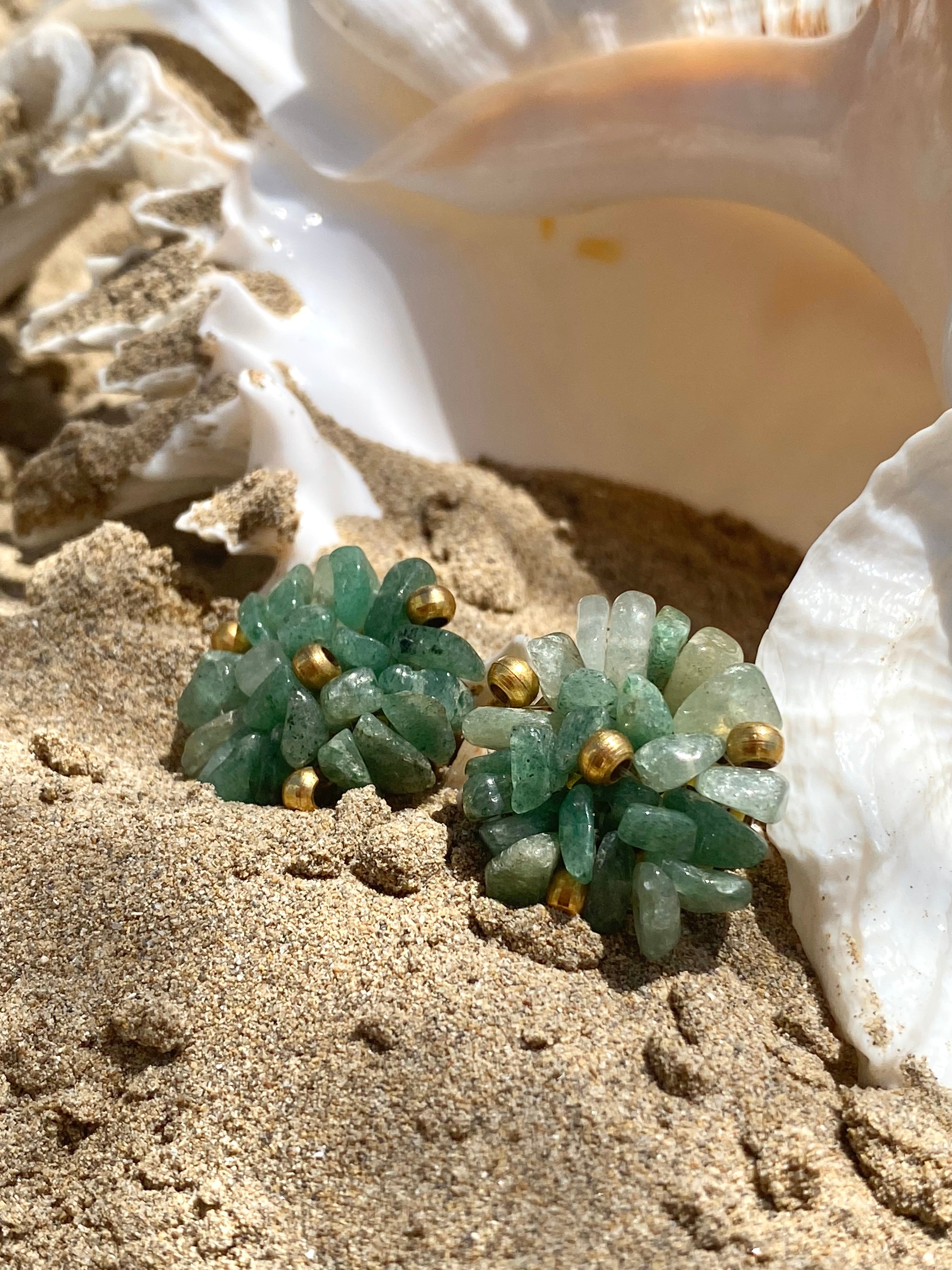 Boucles d'oreilles TURQUOISE en pierres naturelles