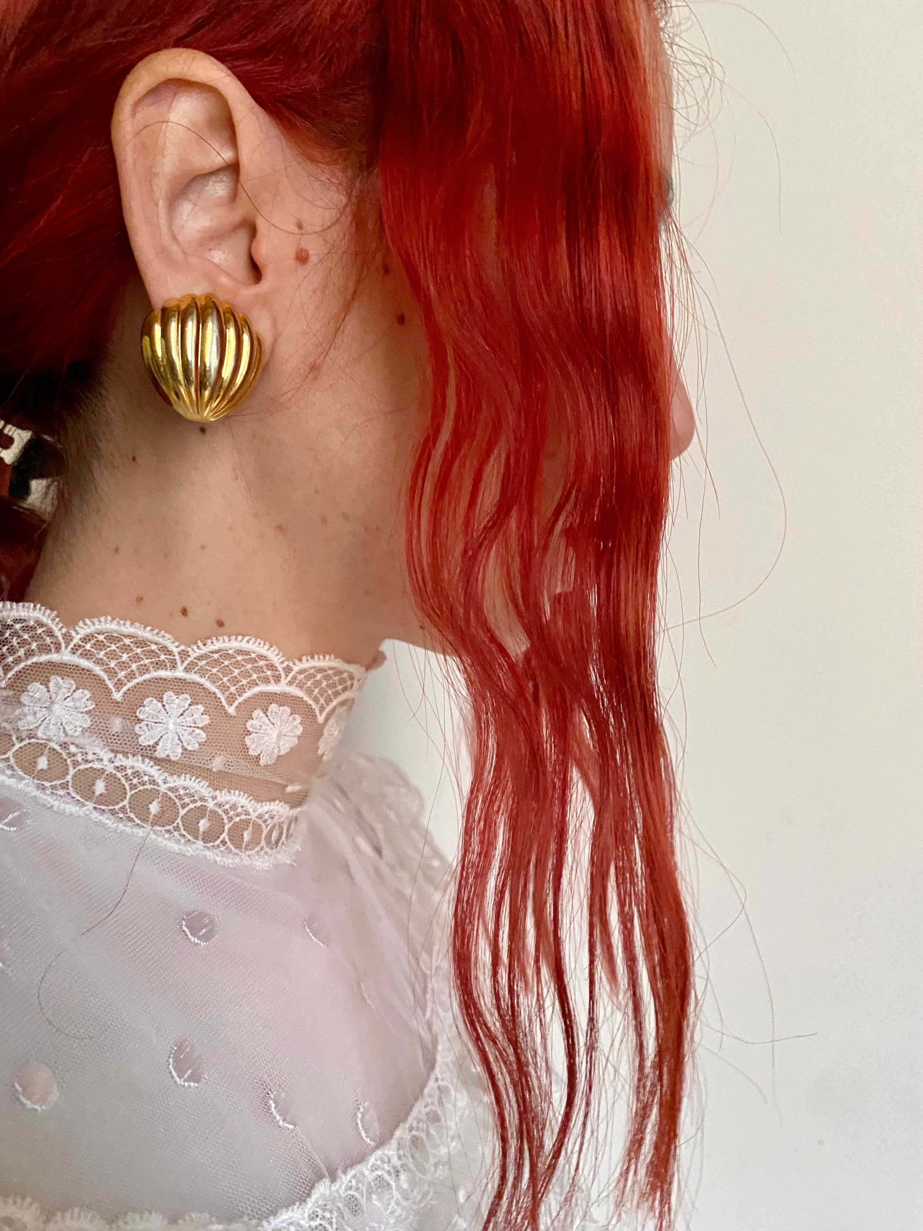 Boucles d'oreilles clip coquillage Malfi