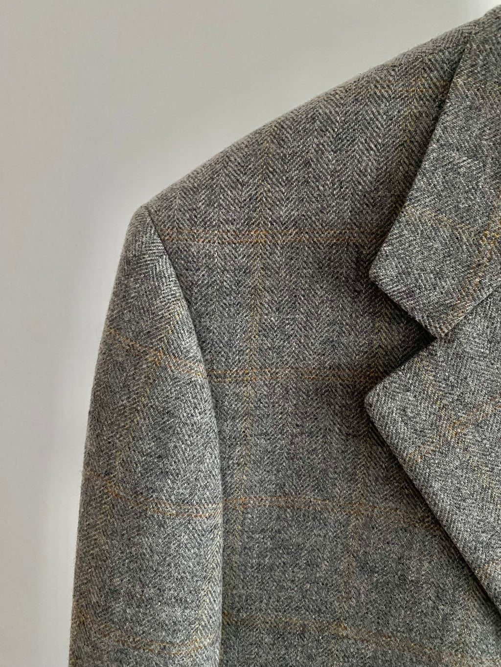 Blazer boxy gris cendré à simple boutonnage