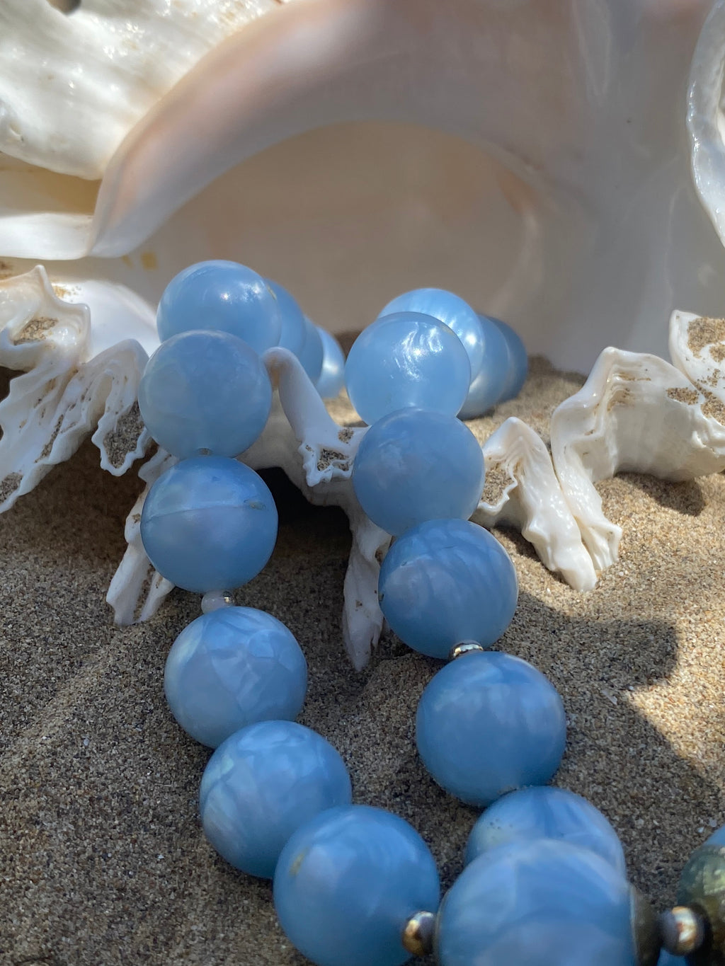 Bolle blu collana ‘60