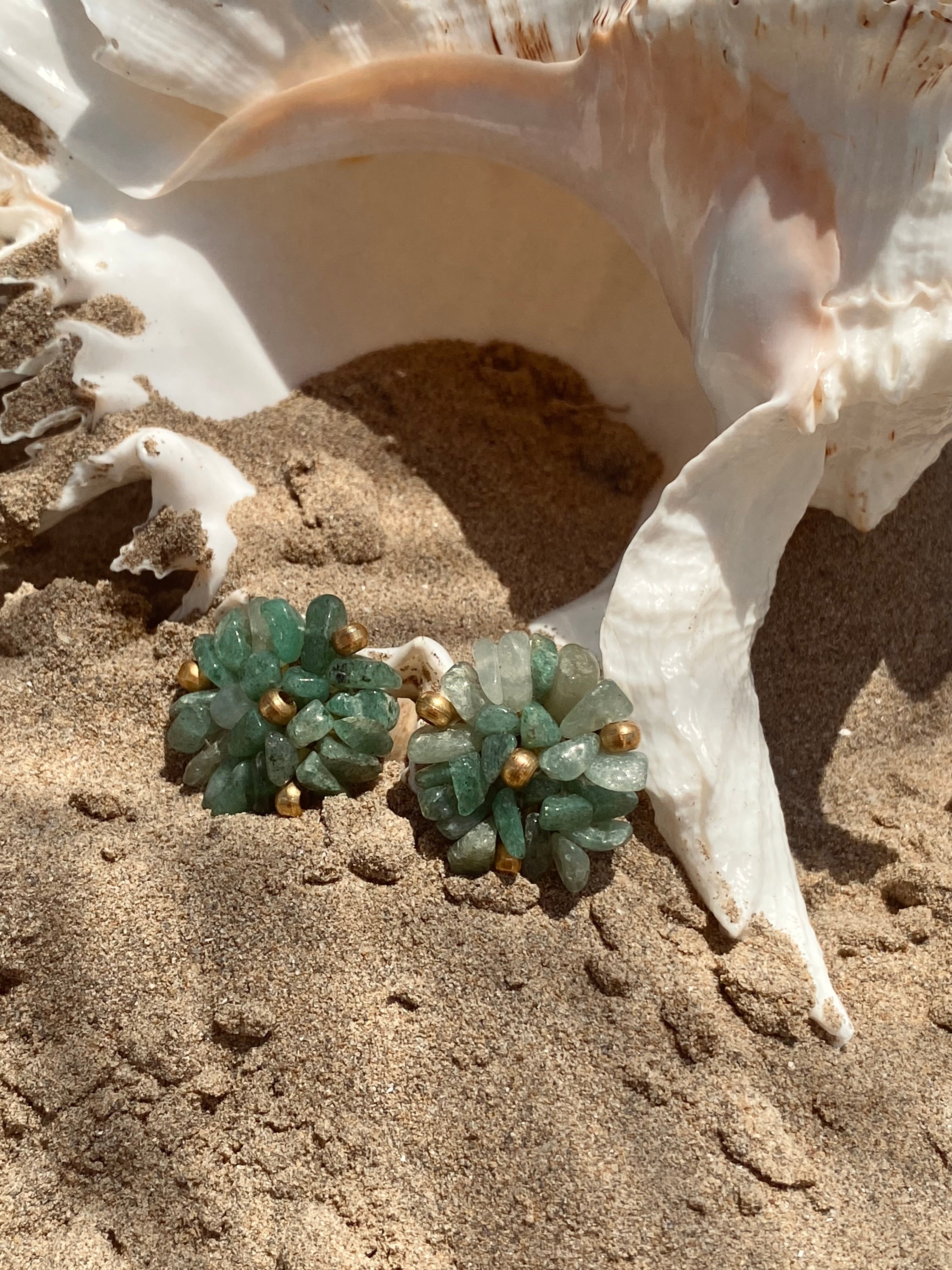 Boucles d'oreilles TURQUOISE en pierres naturelles