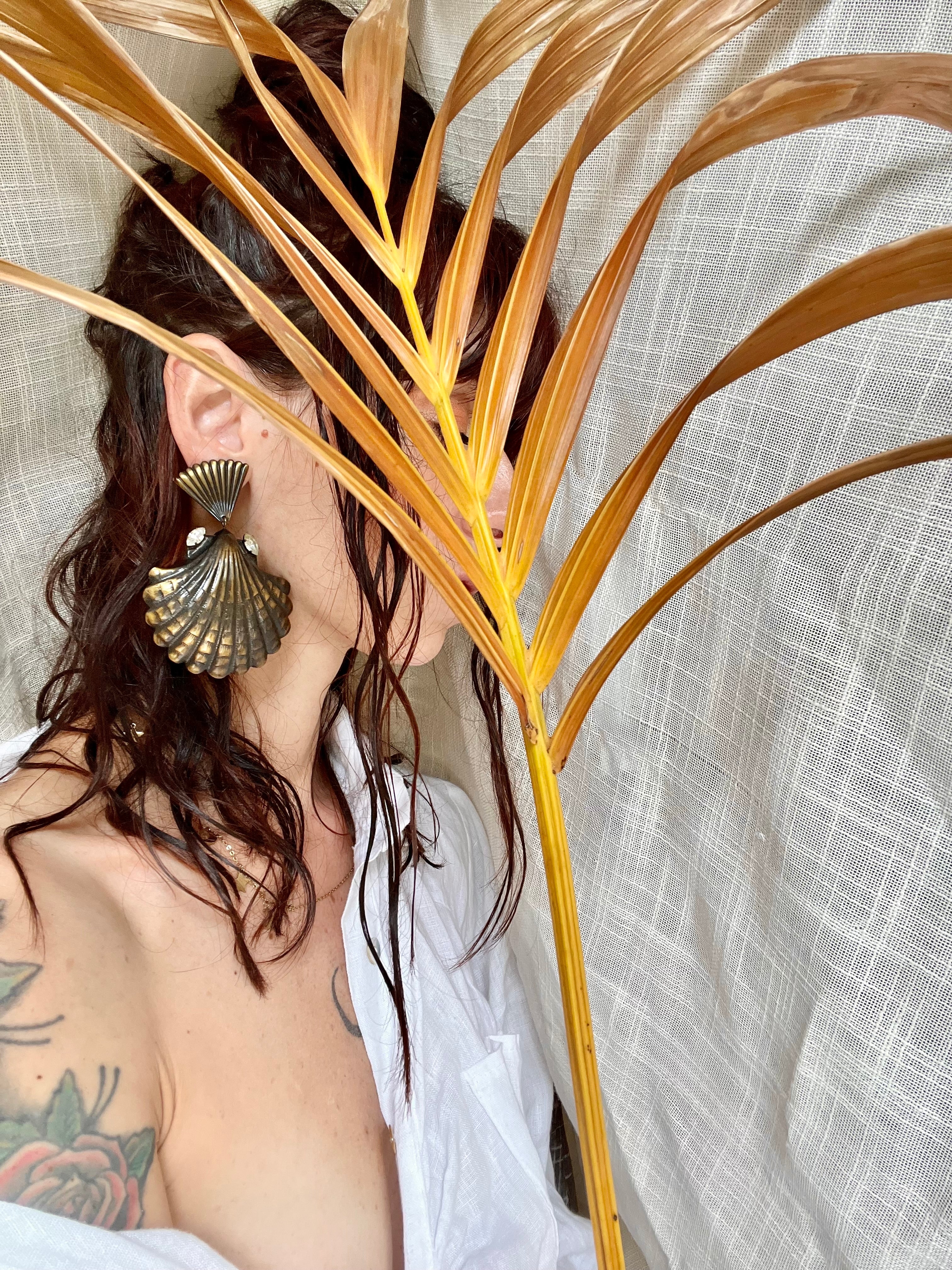 Boucles d'oreilles maxi coquillage mélancolie de la mer