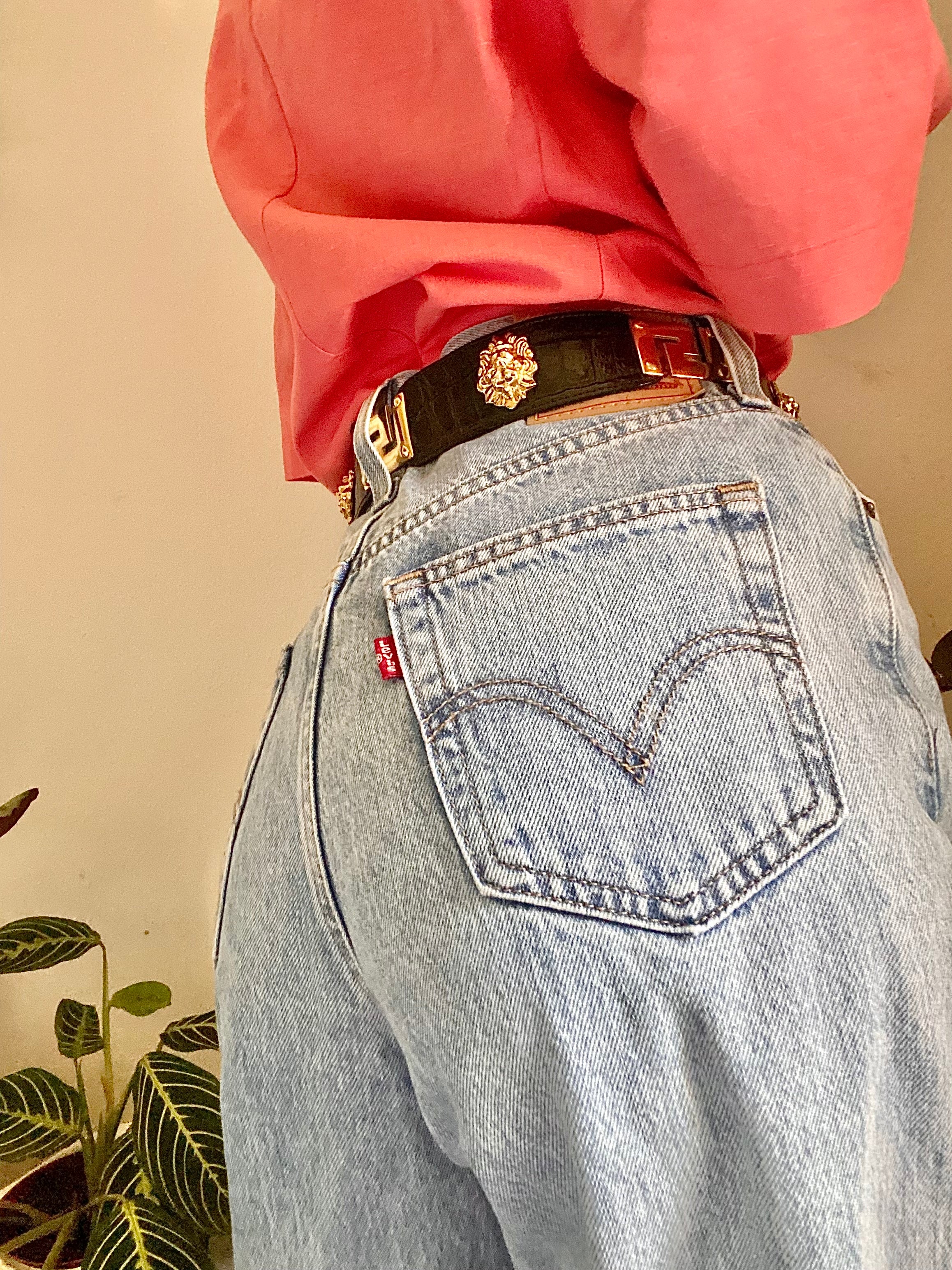 Ceinture Léone en cuir noir