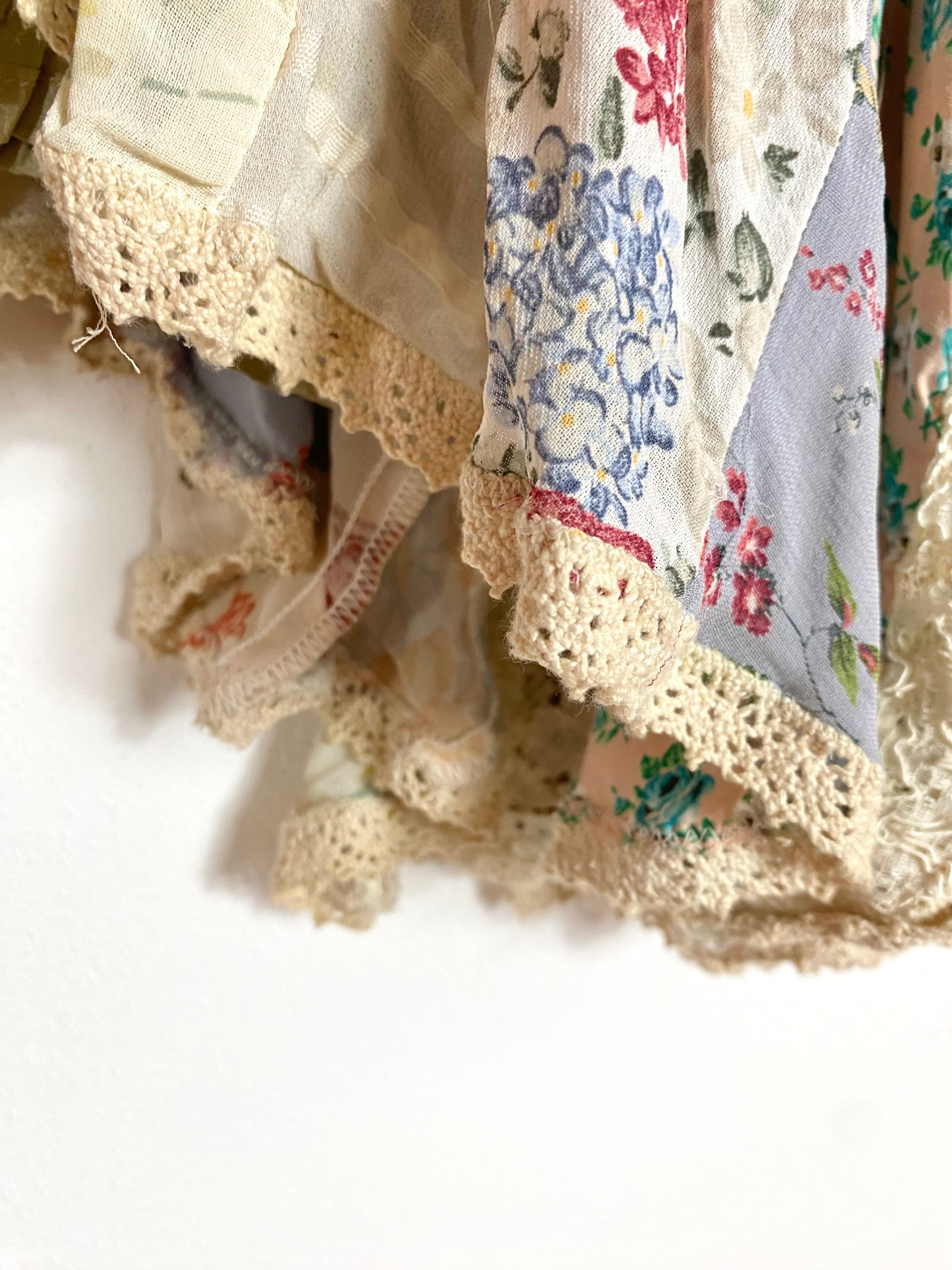 Gonna midi effetto stropicciato 70s