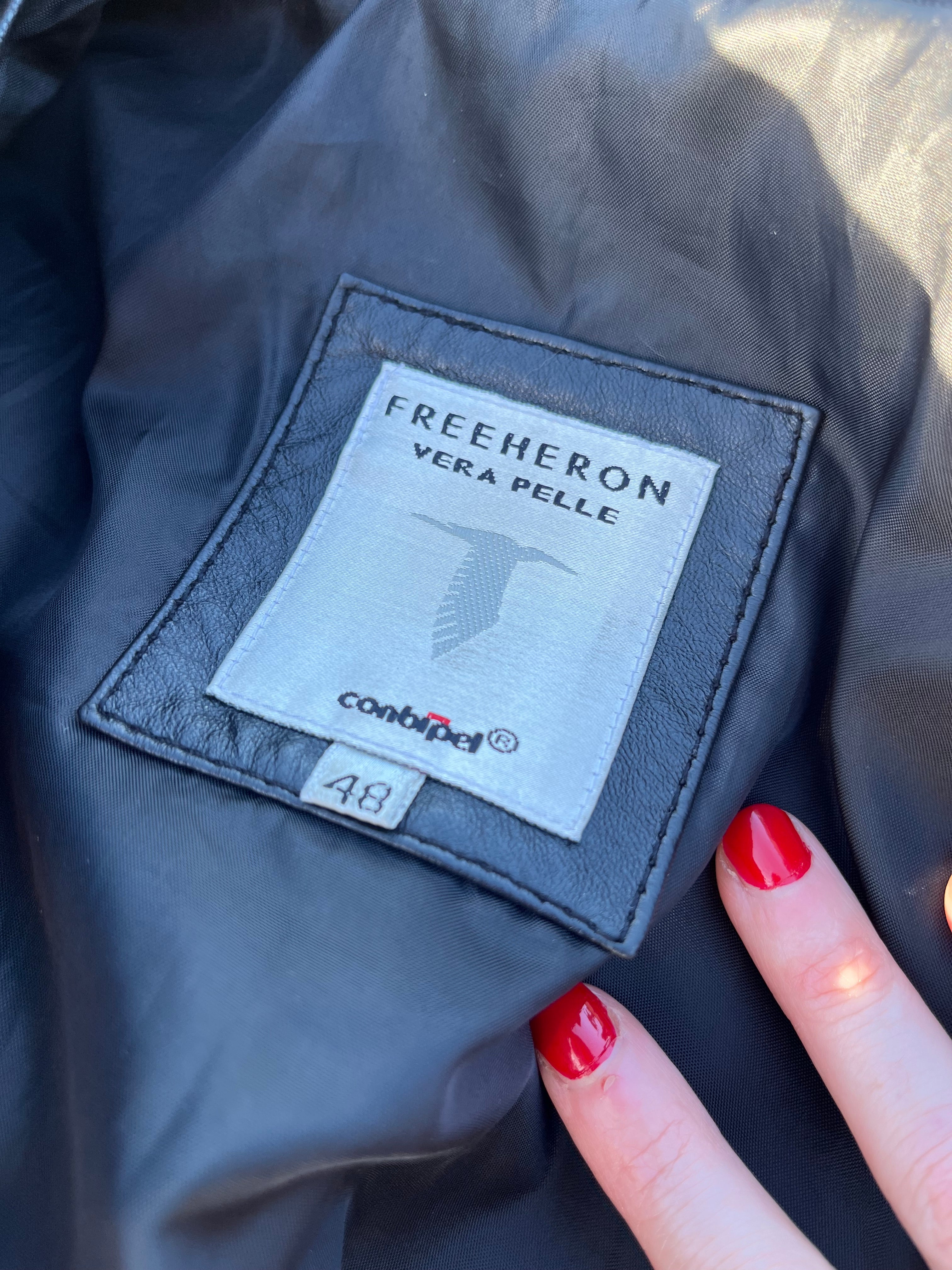 Conbipel blazer in pelle monopetto