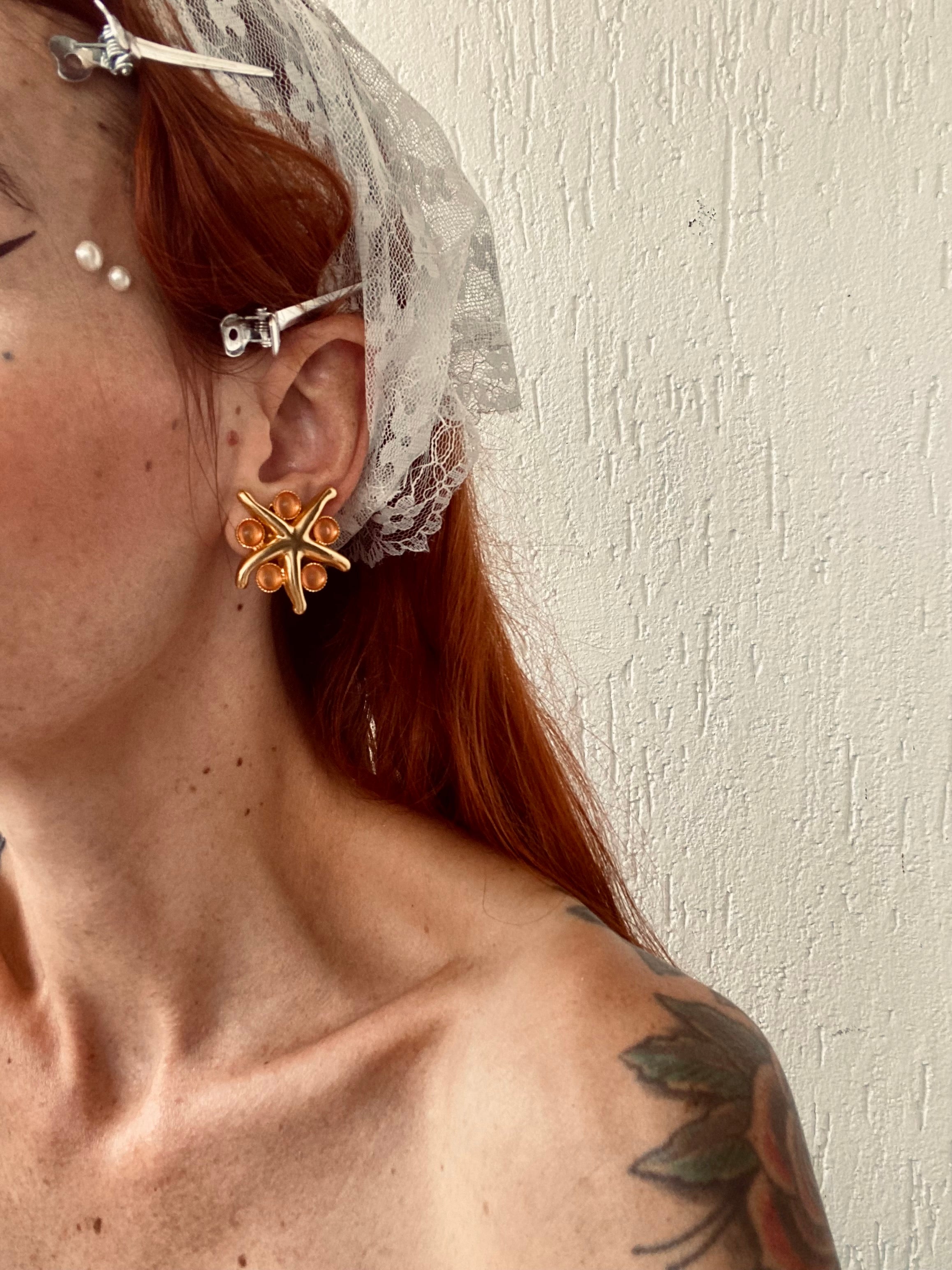 Stella marina orecchini a clip