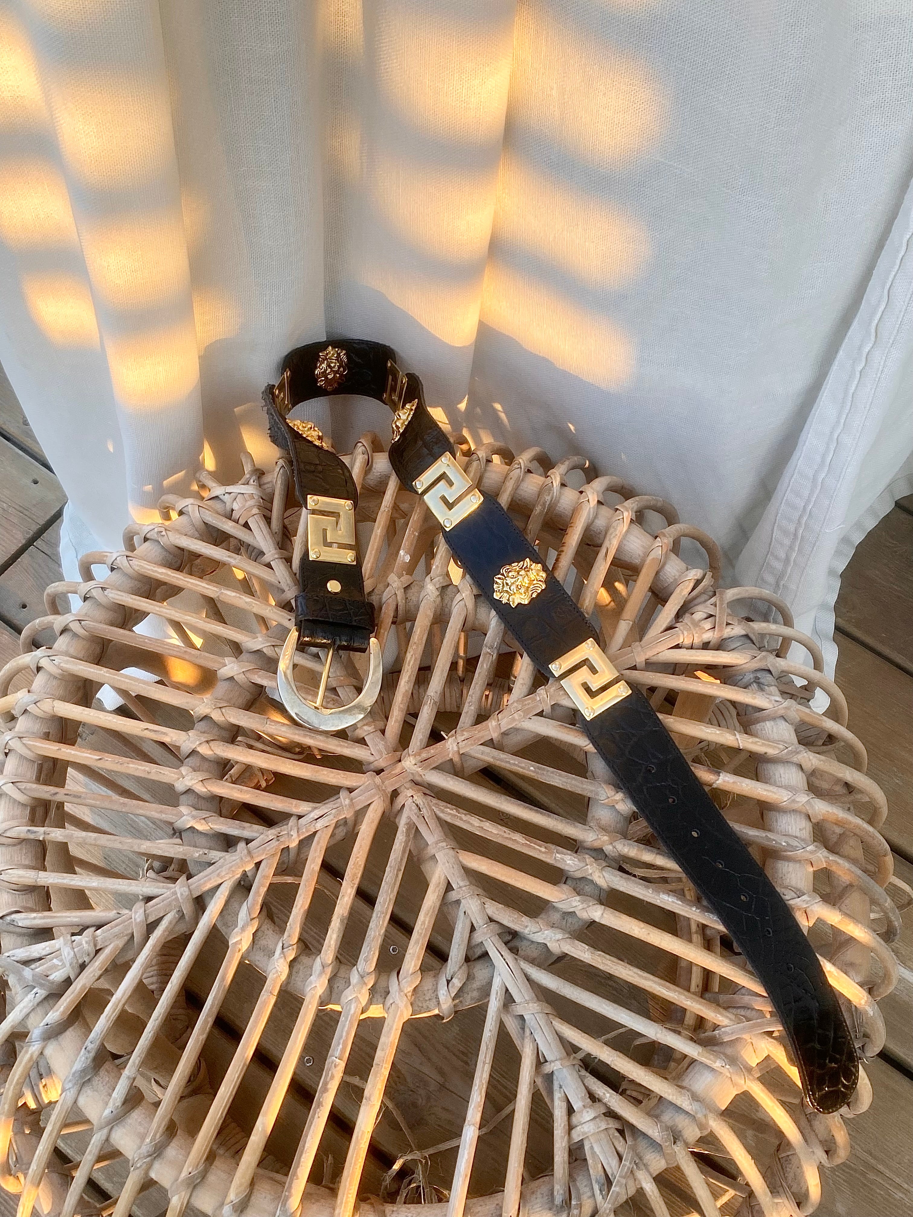 Ceinture Léone en cuir noir