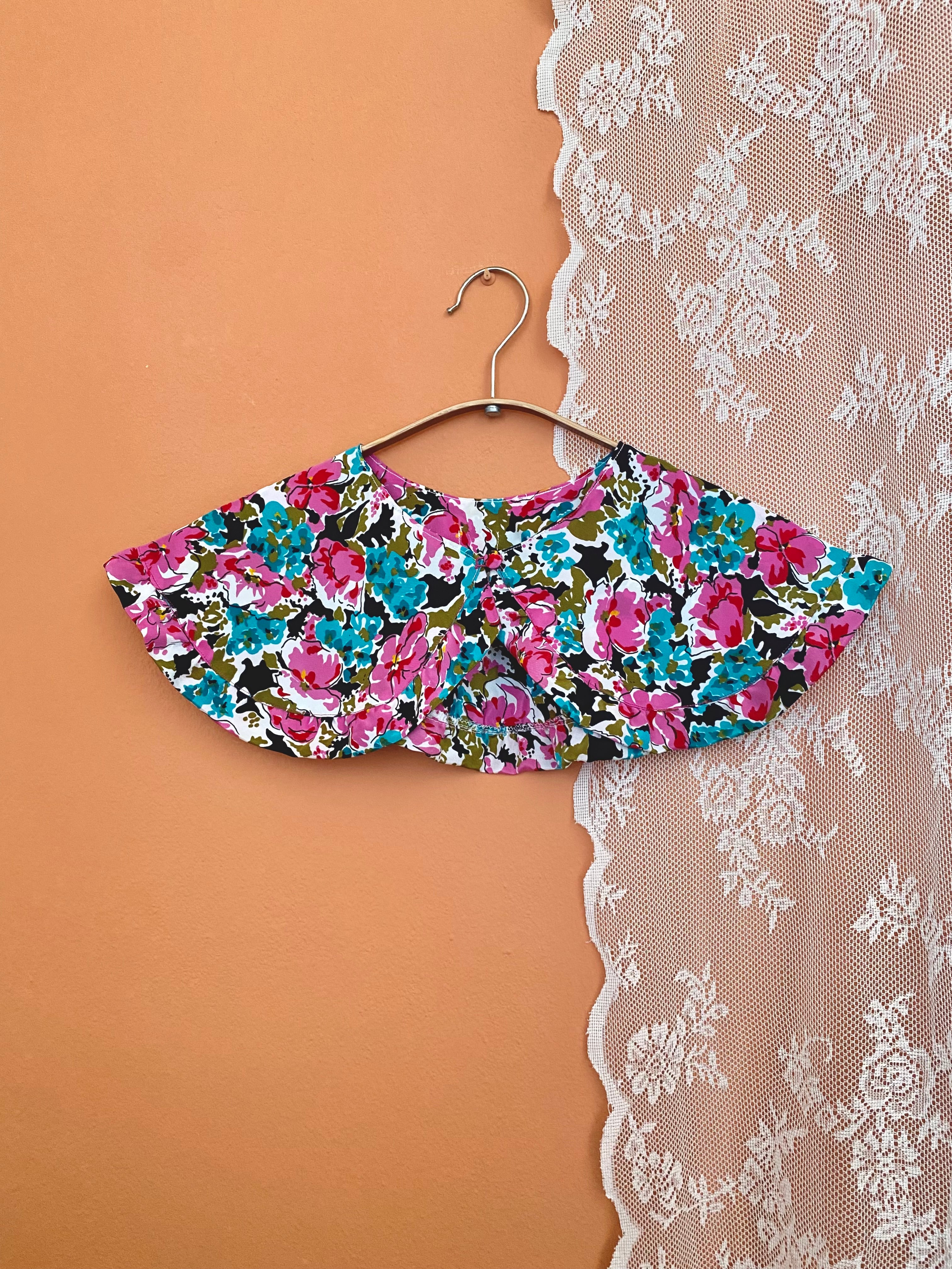 Maxi colletto Peter Pan floreale