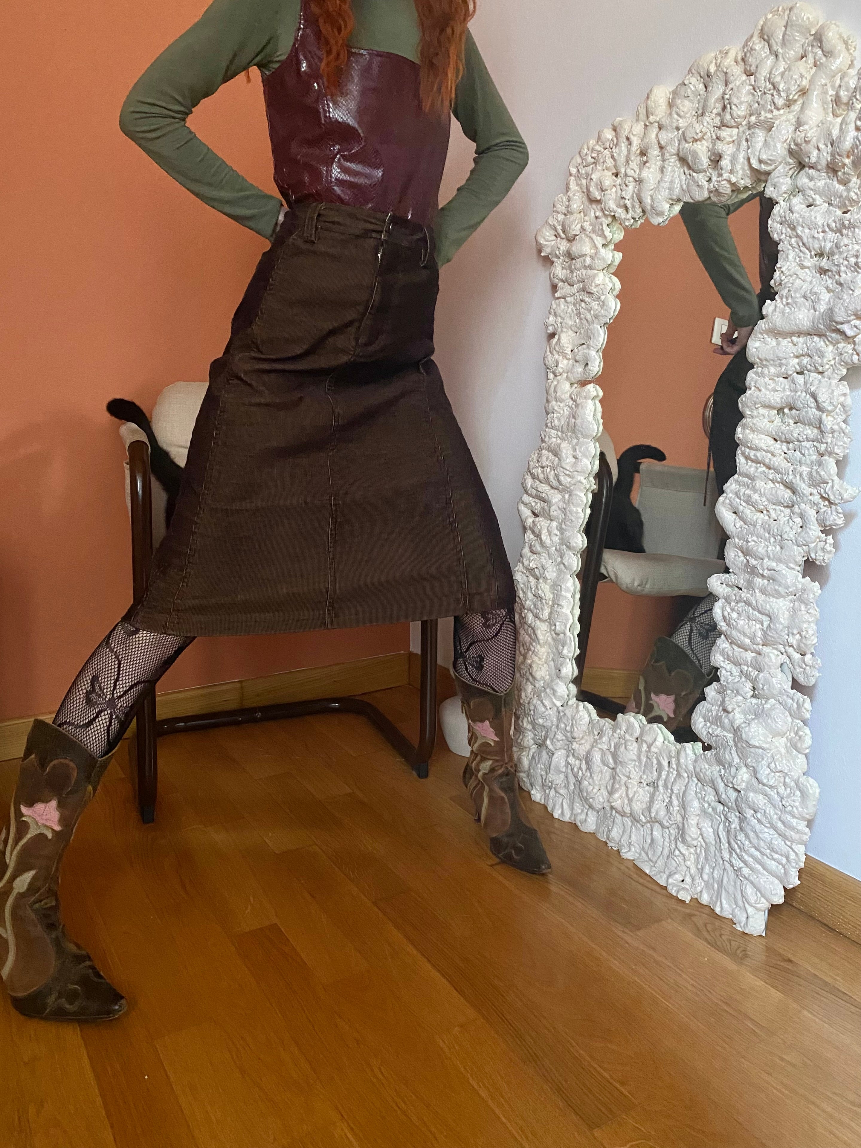 Gonna midi cioccolato