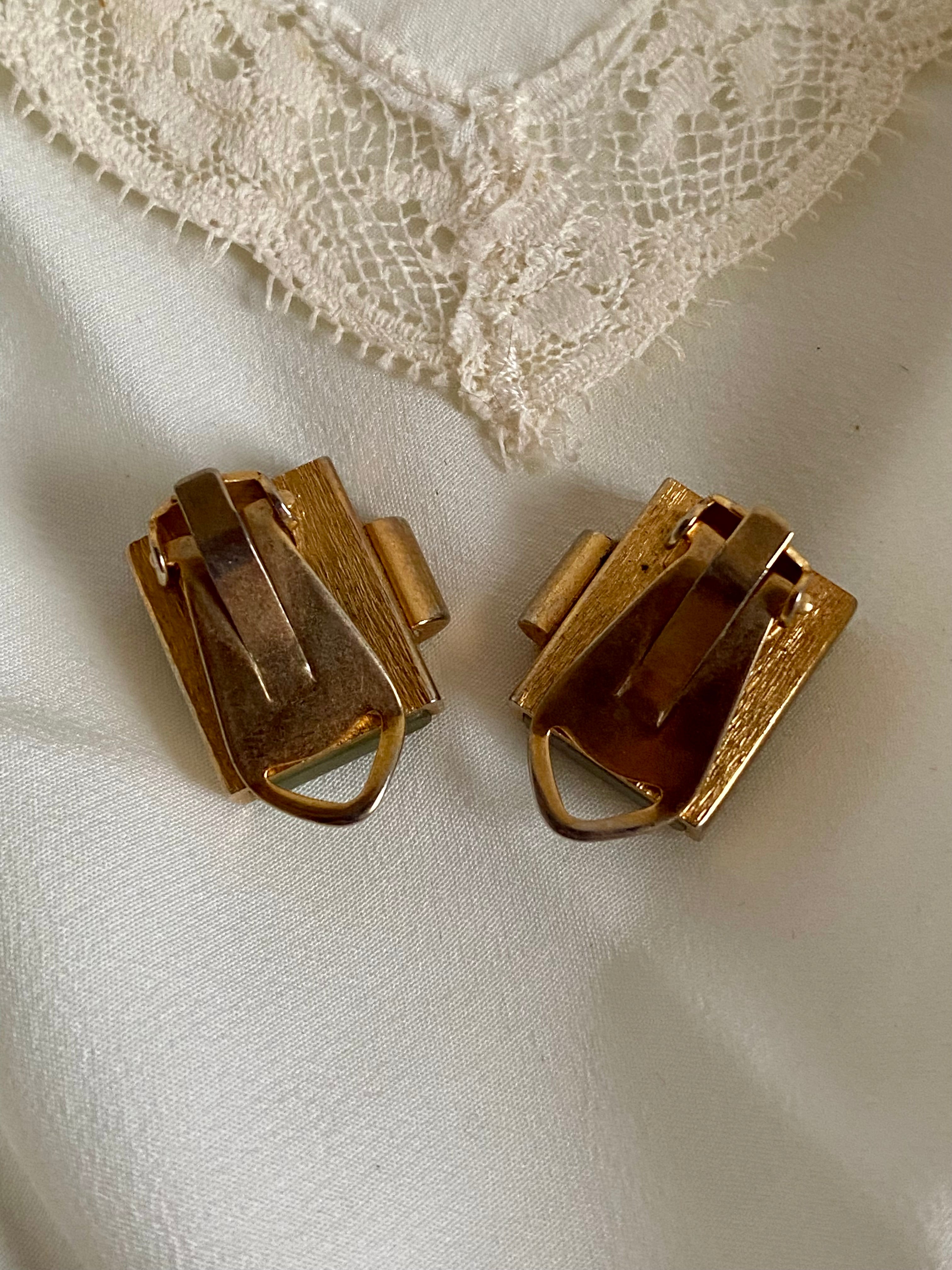 Orecchini a clip oliva ‘60s