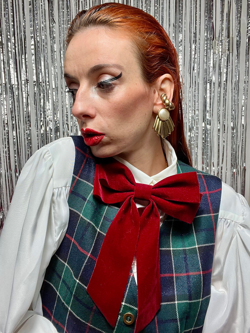 Completo tartan Minigonna Gilet