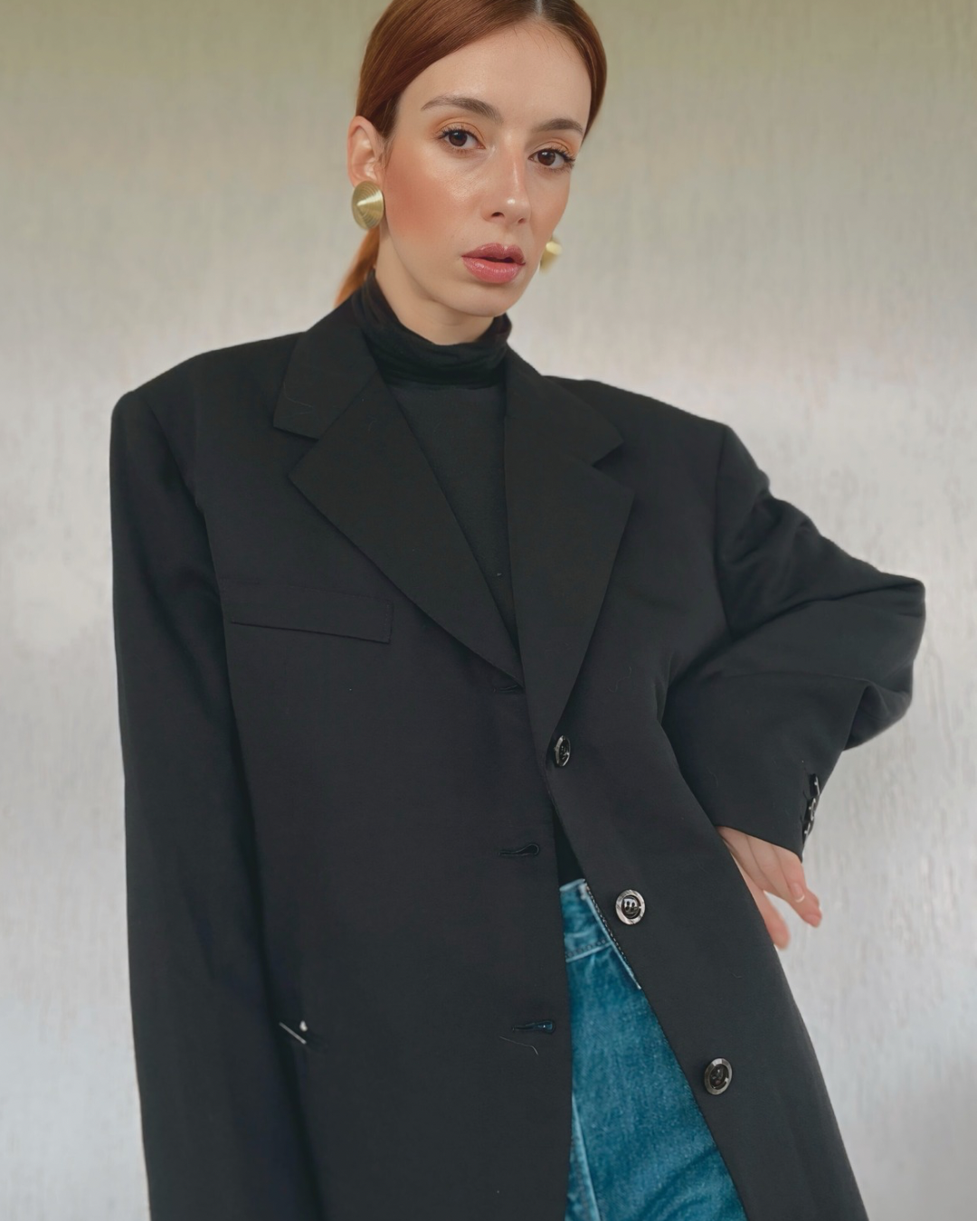 Blazer sartoriale monopetto revers punta di lancia