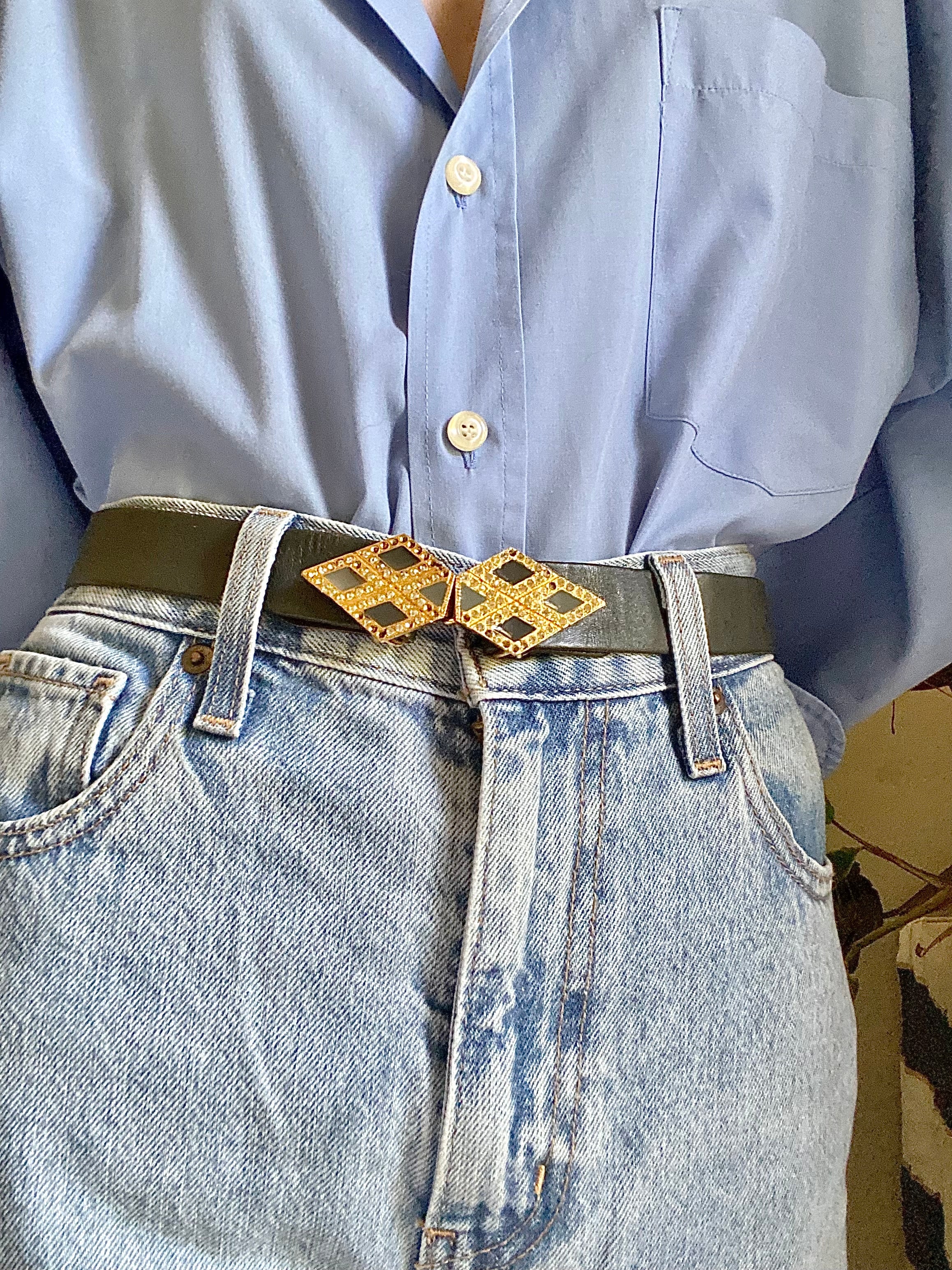 Gioiello cintura in pelle