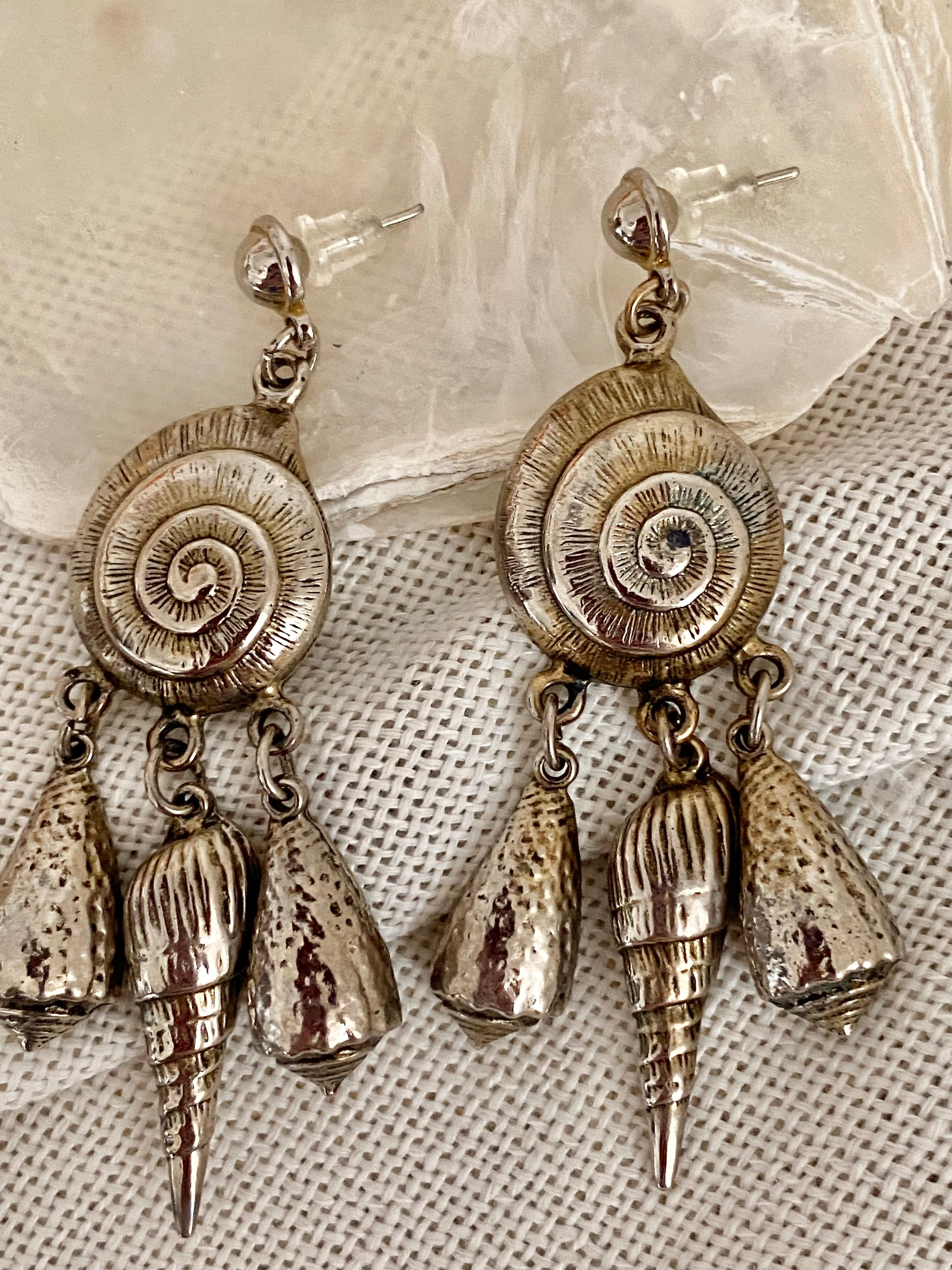 Scilla D’oro orecchini pendenti conchiglie