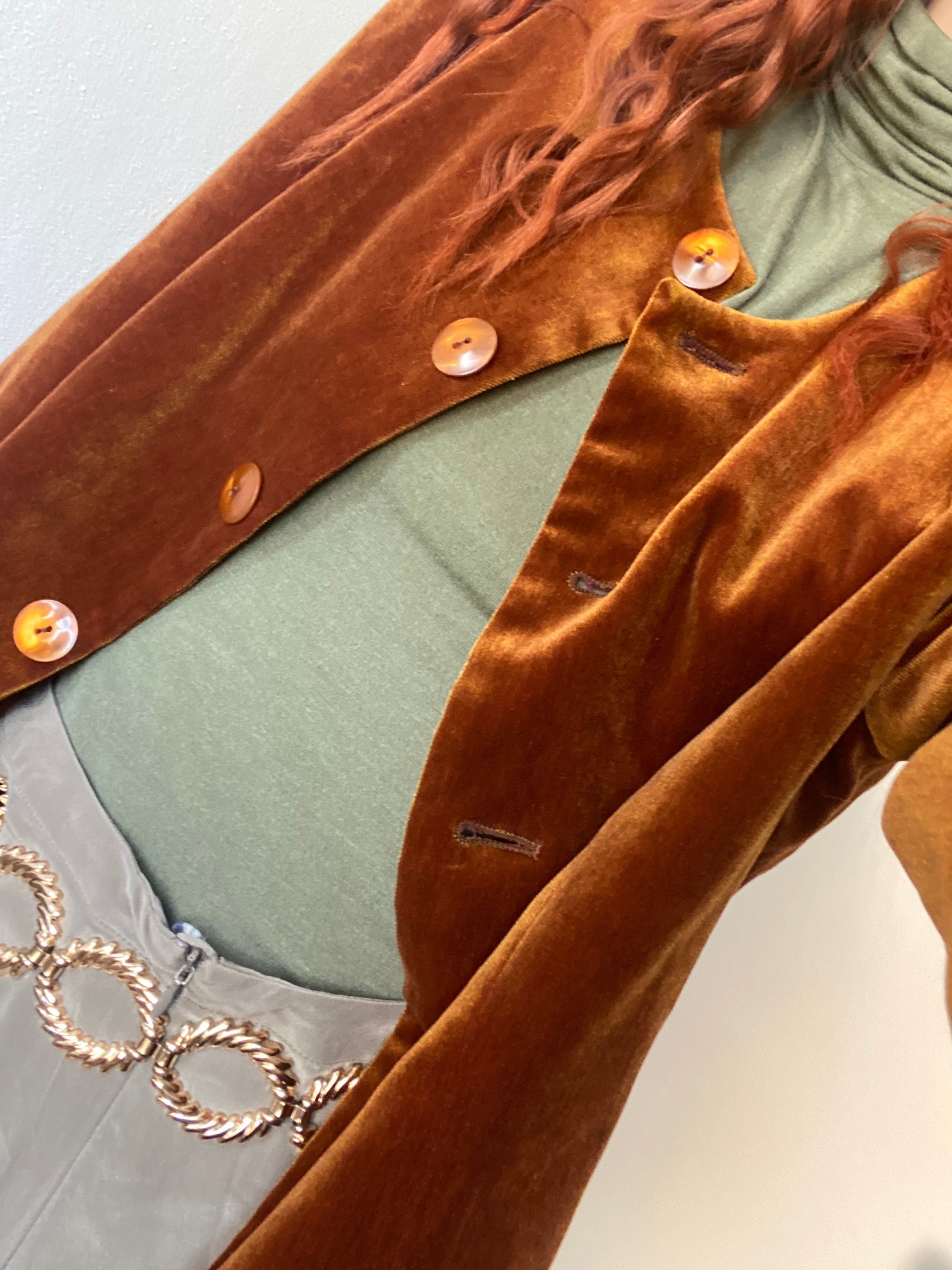 Blazer caramello in velluto