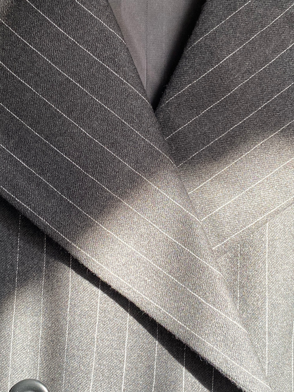 Blazer sfiancato gessato doppiopetto