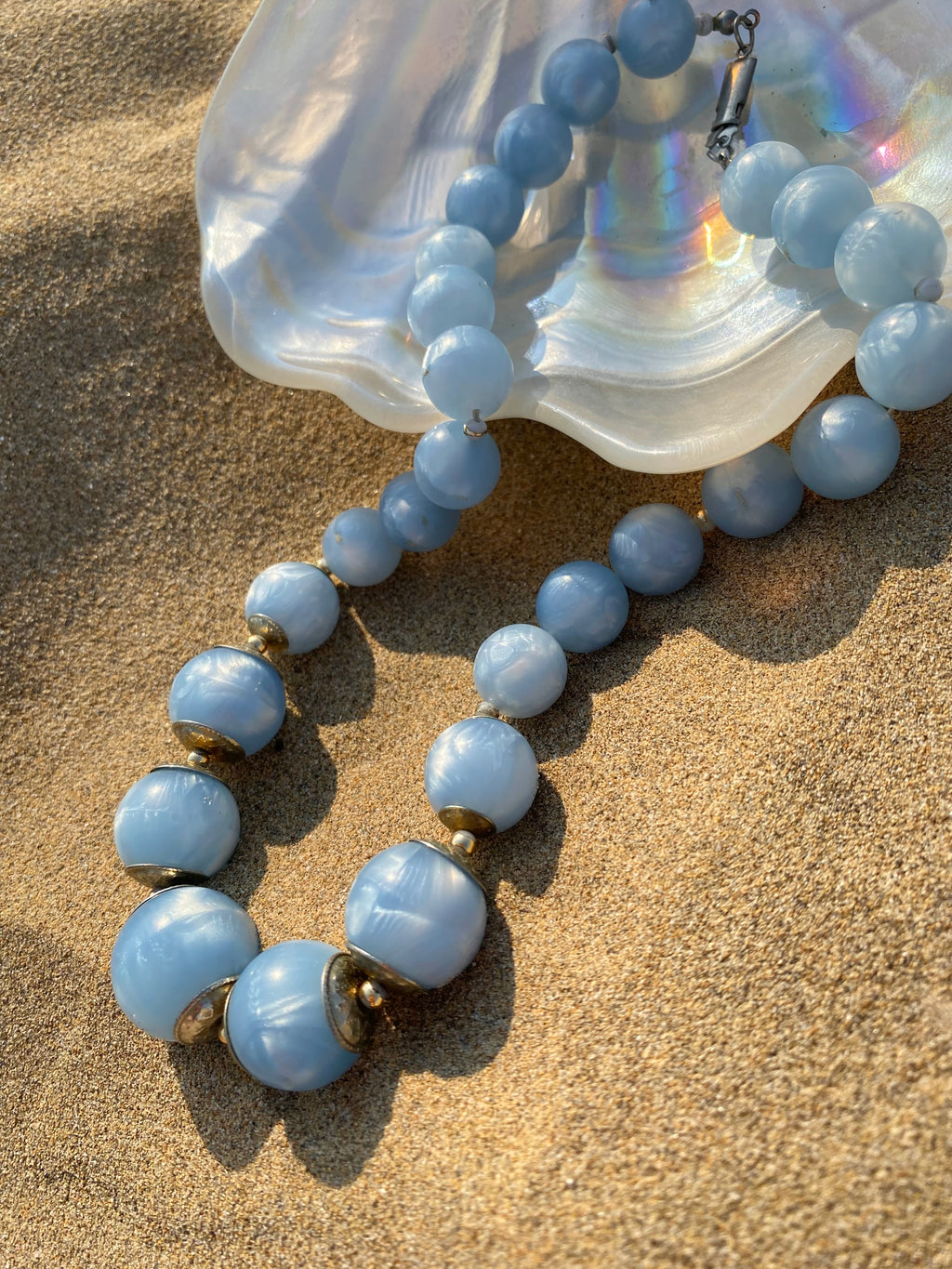 Bolle blu collana ‘60