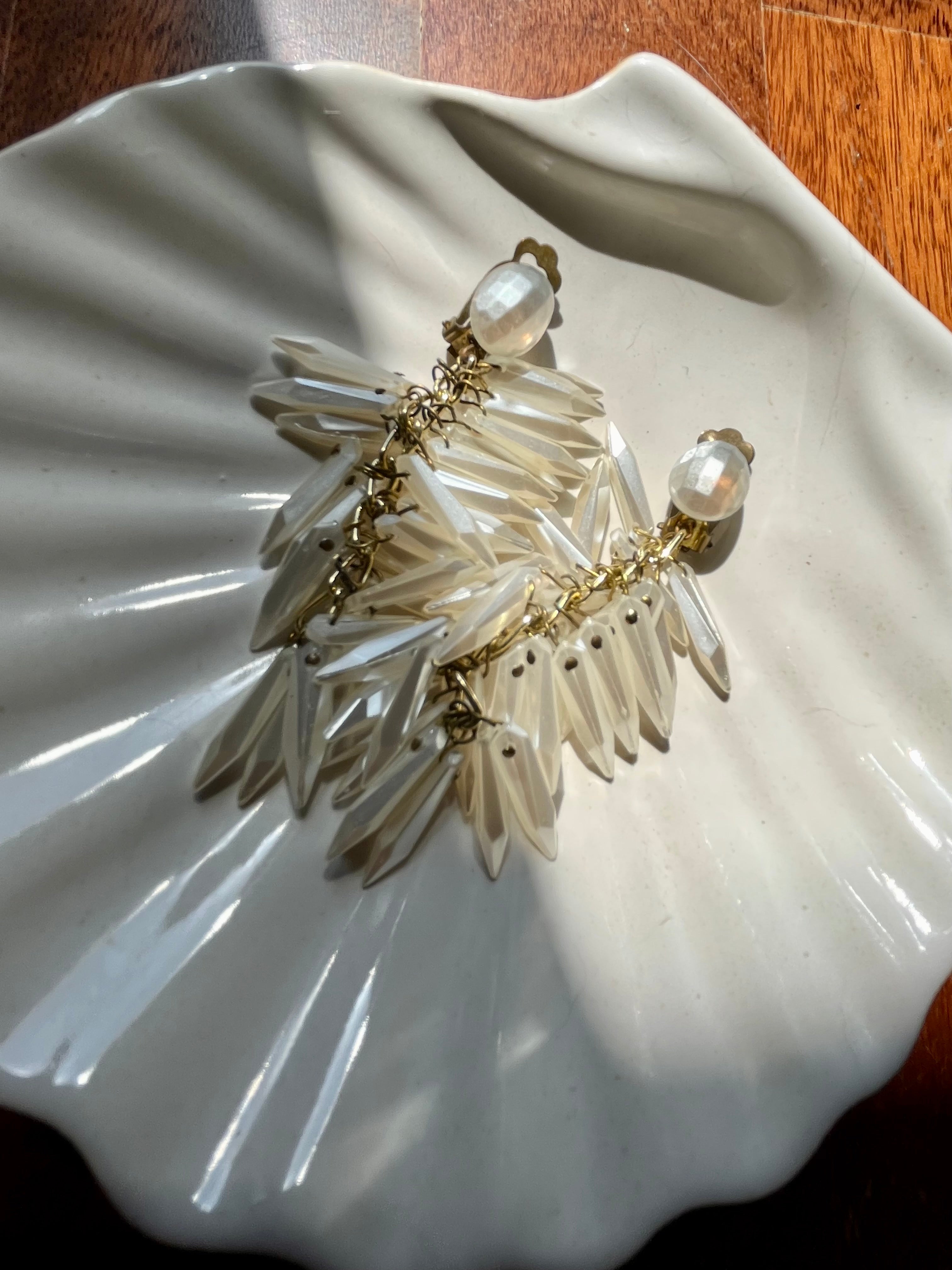 Boucles d'oreilles clips en nacre Pureté