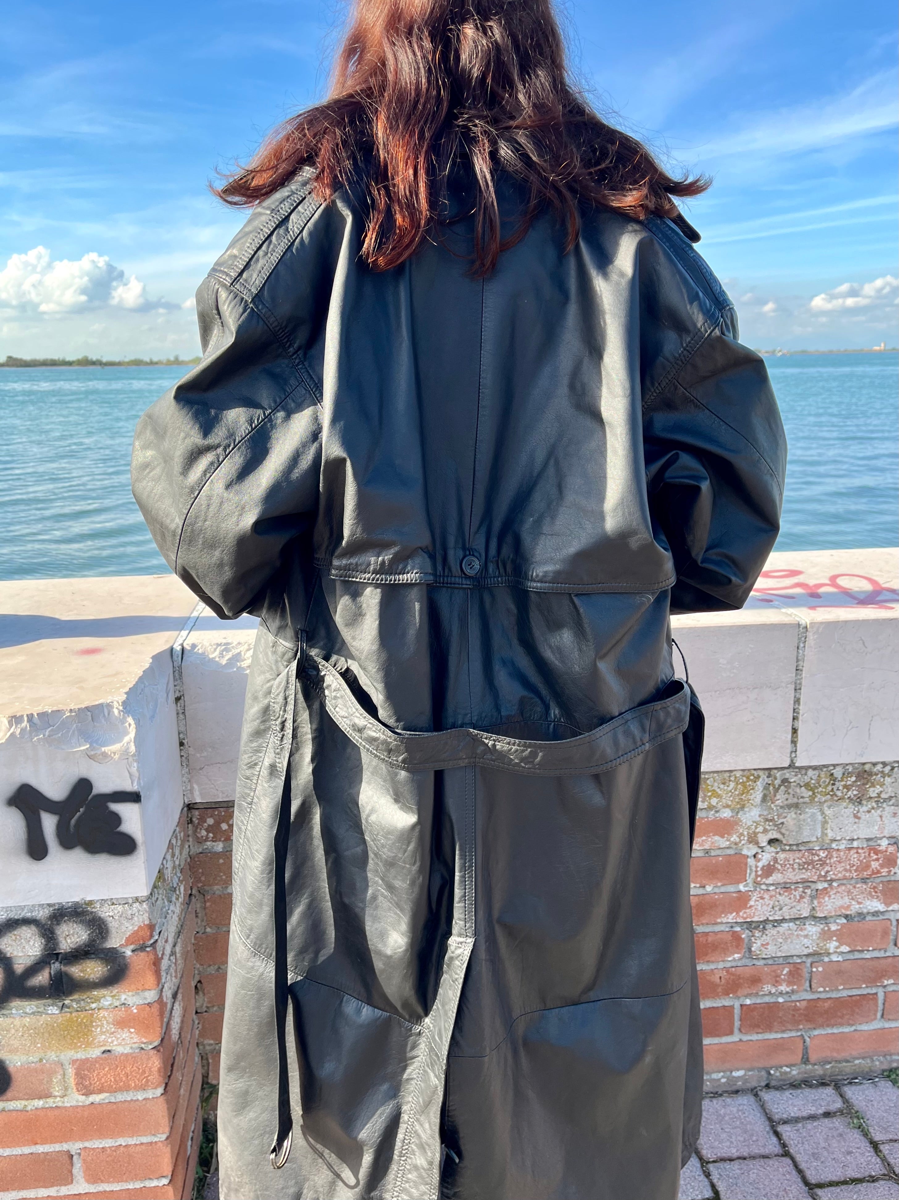 Trench in pelle over