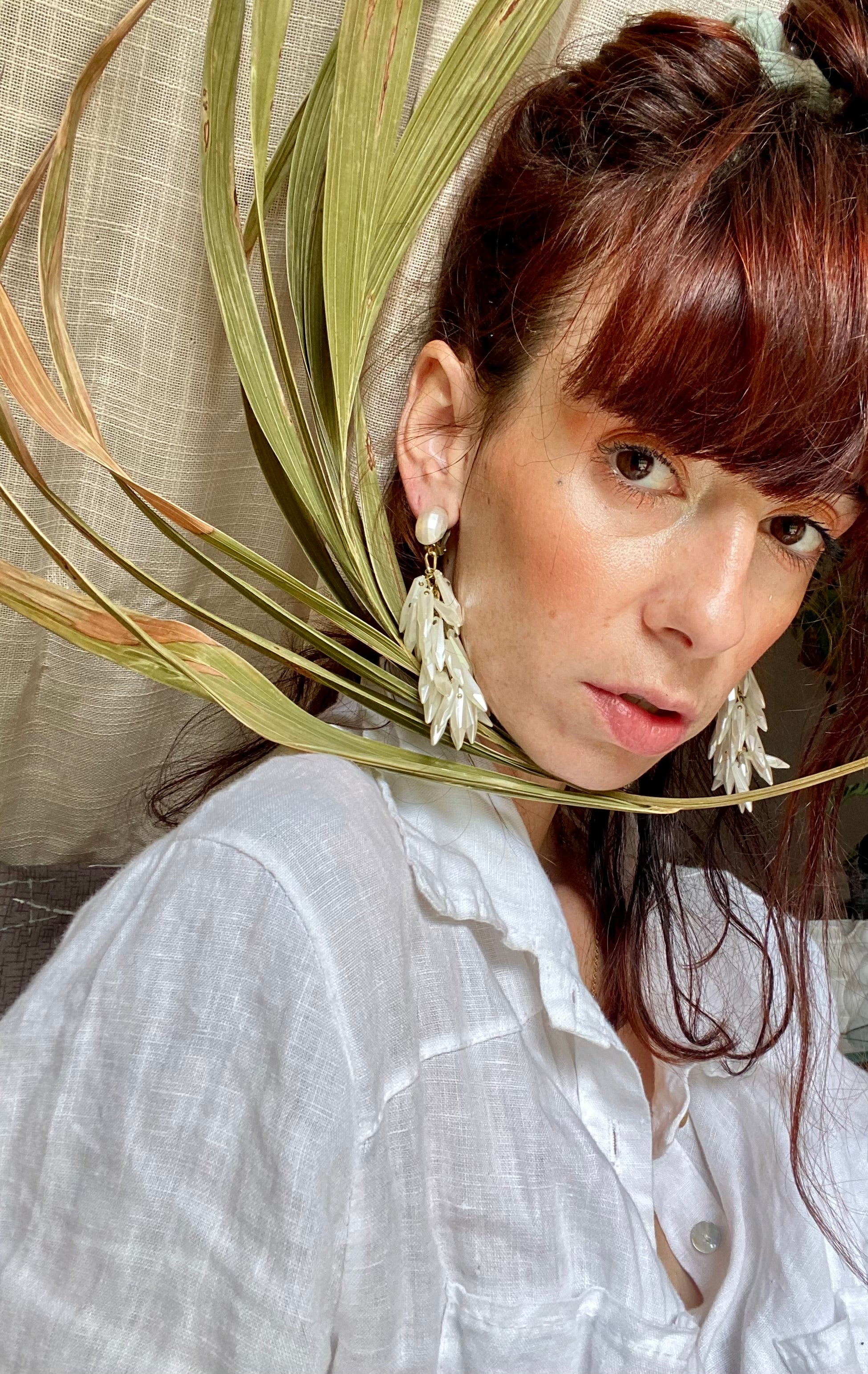 Boucles d'oreilles clips en nacre Pureté