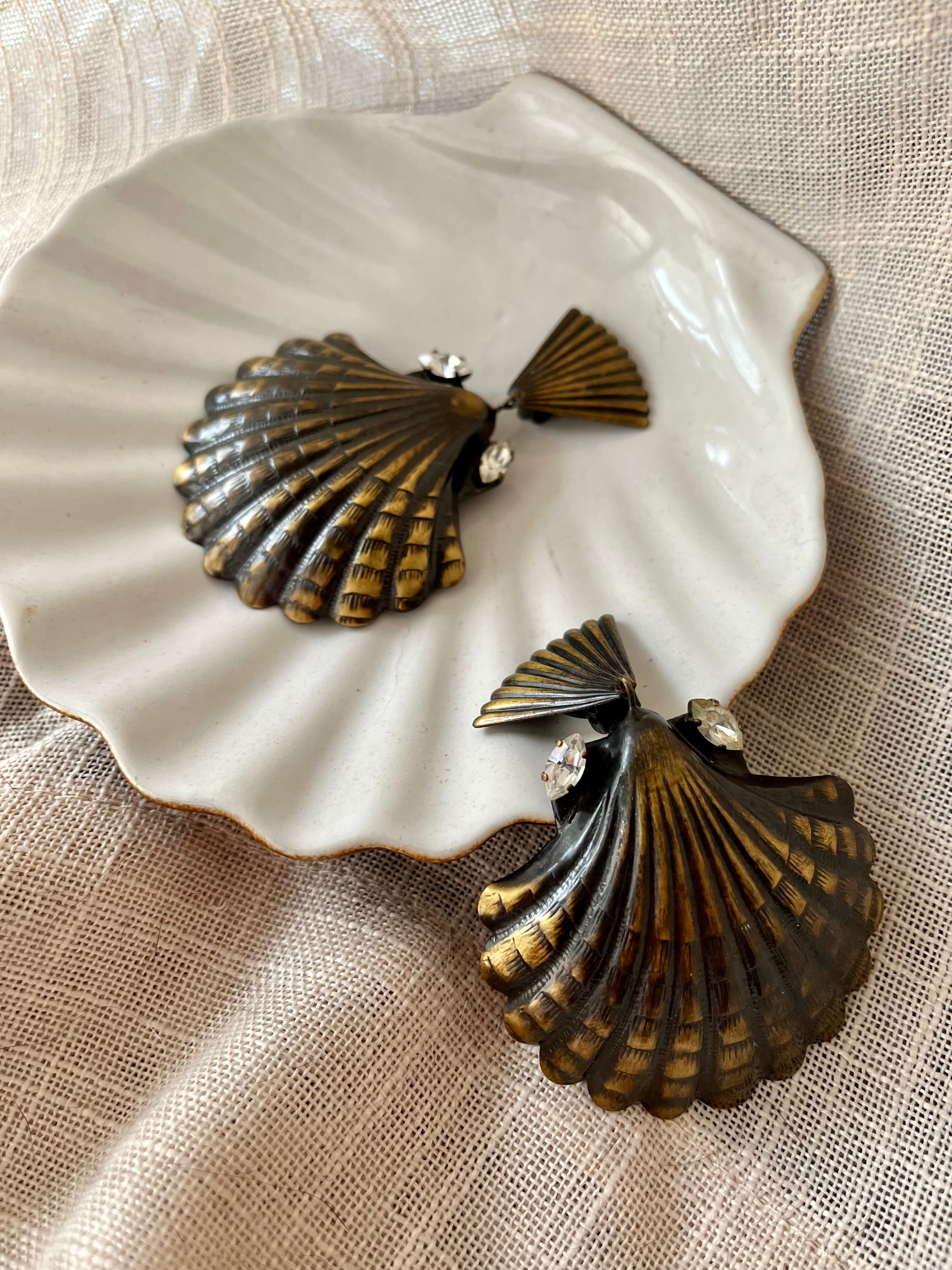 Boucles d'oreilles maxi coquillage mélancolie de la mer