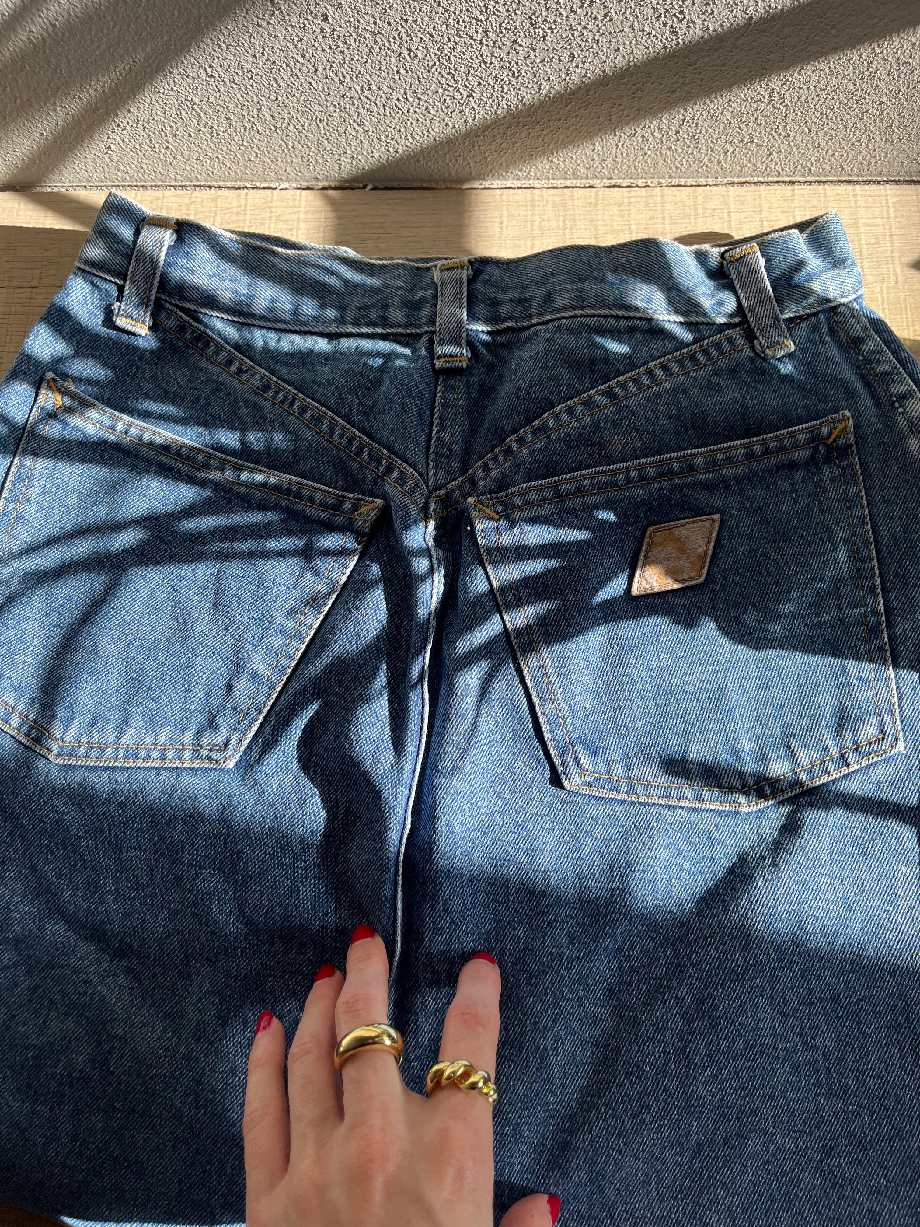 Gonna Carrera midi in jeans