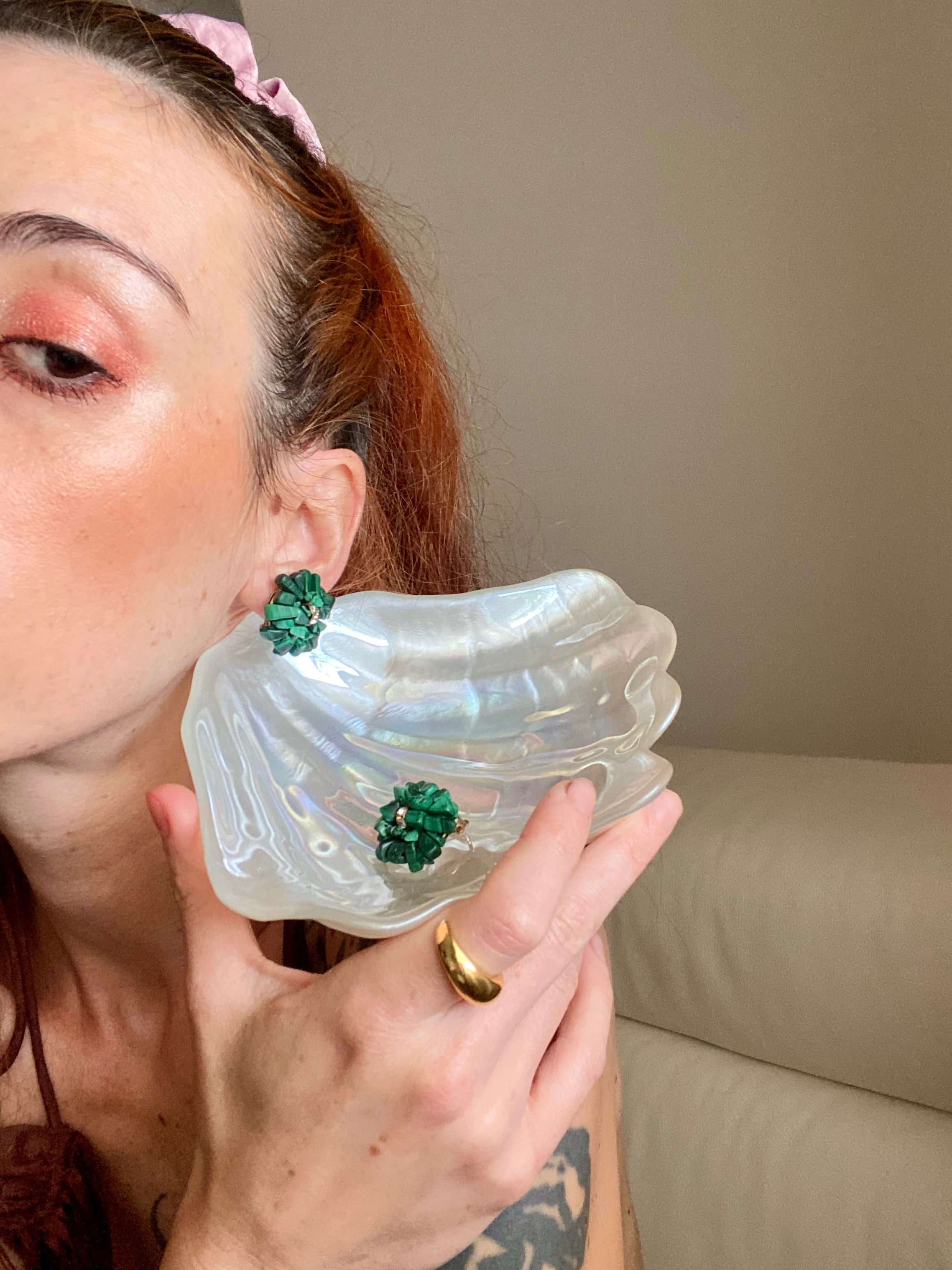 SMERALDO orecchini in pietre vere