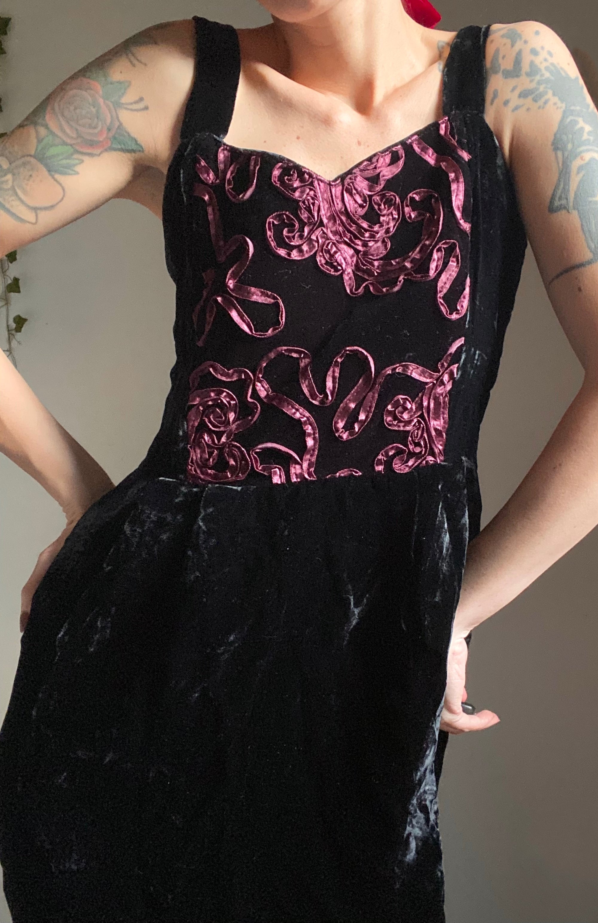 Mini abito da sera baloon in velluto