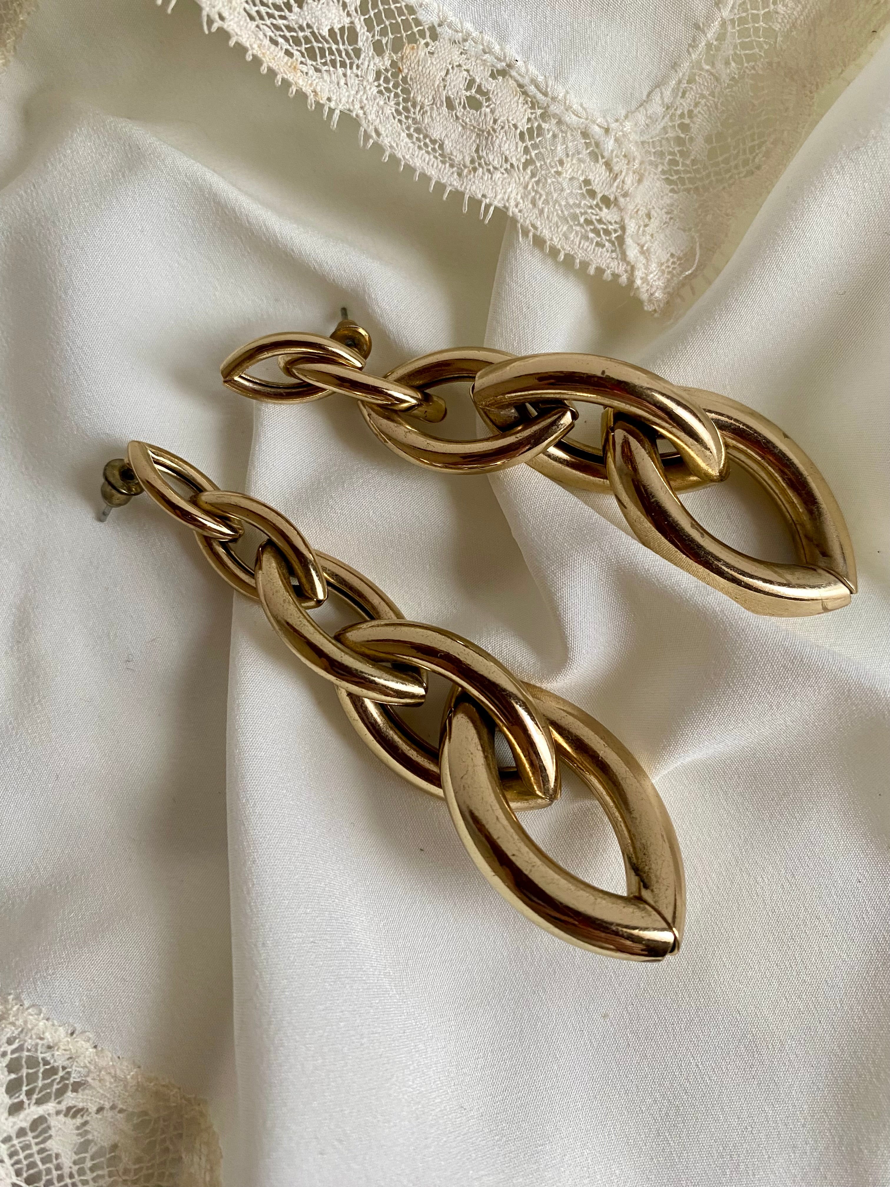 Boucles d'oreilles pendantes tressées