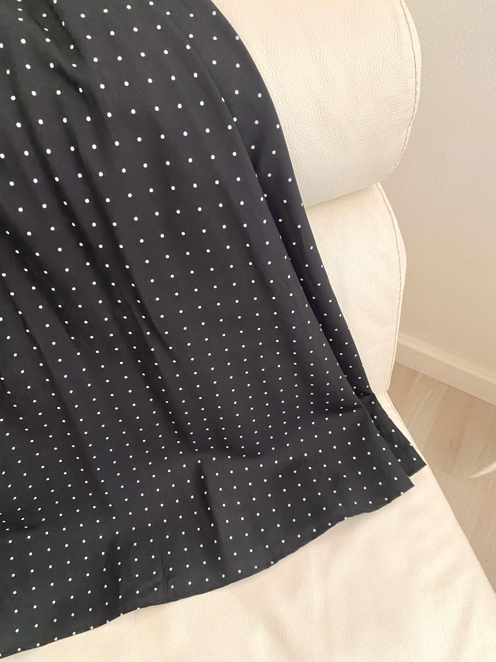 Gonna maxi a pois in seta