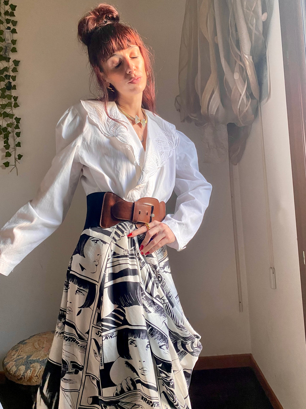 Blusa con colletto alla marinara