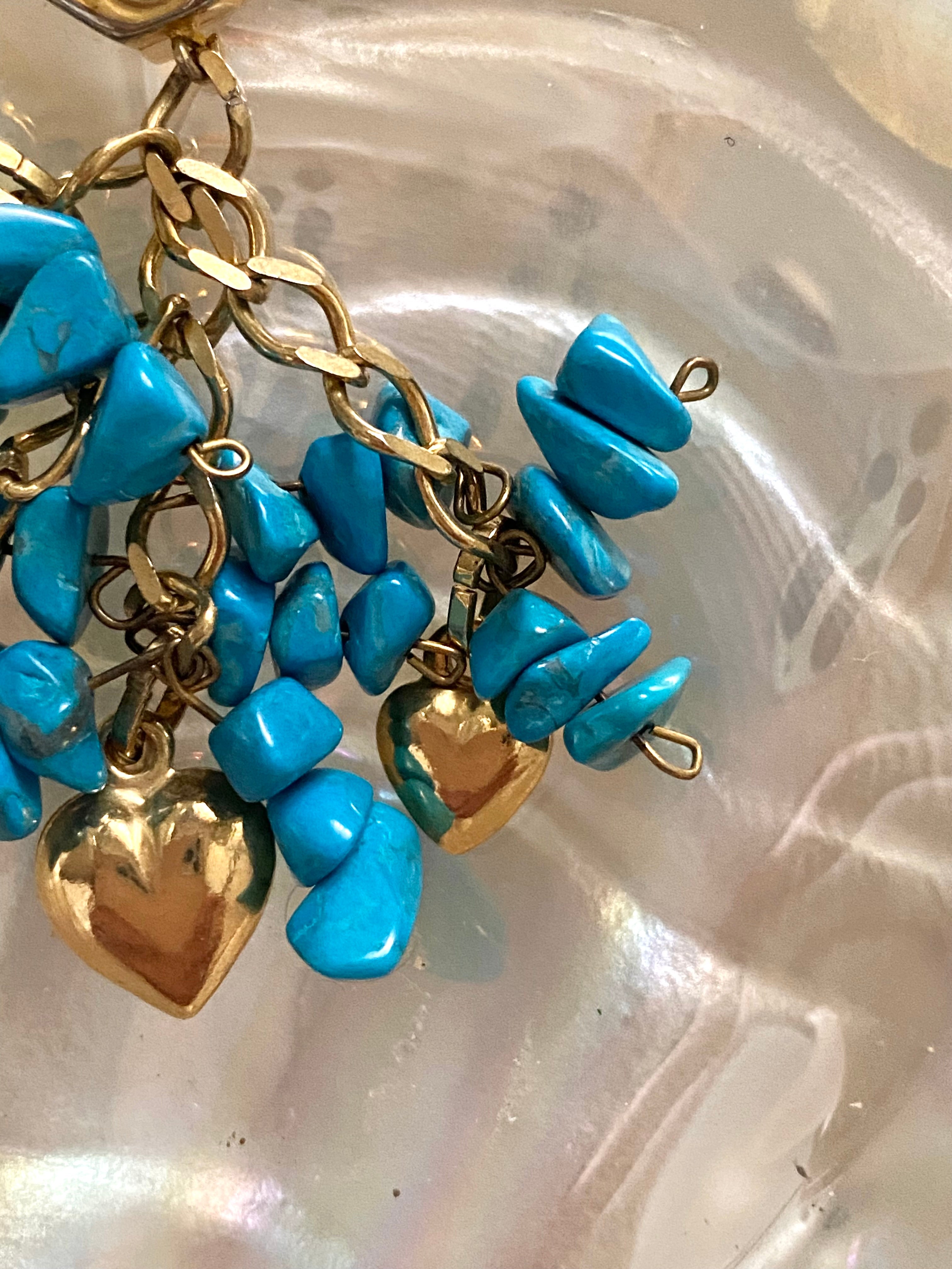 Ischia Orecchini a conchiglia e turchesi