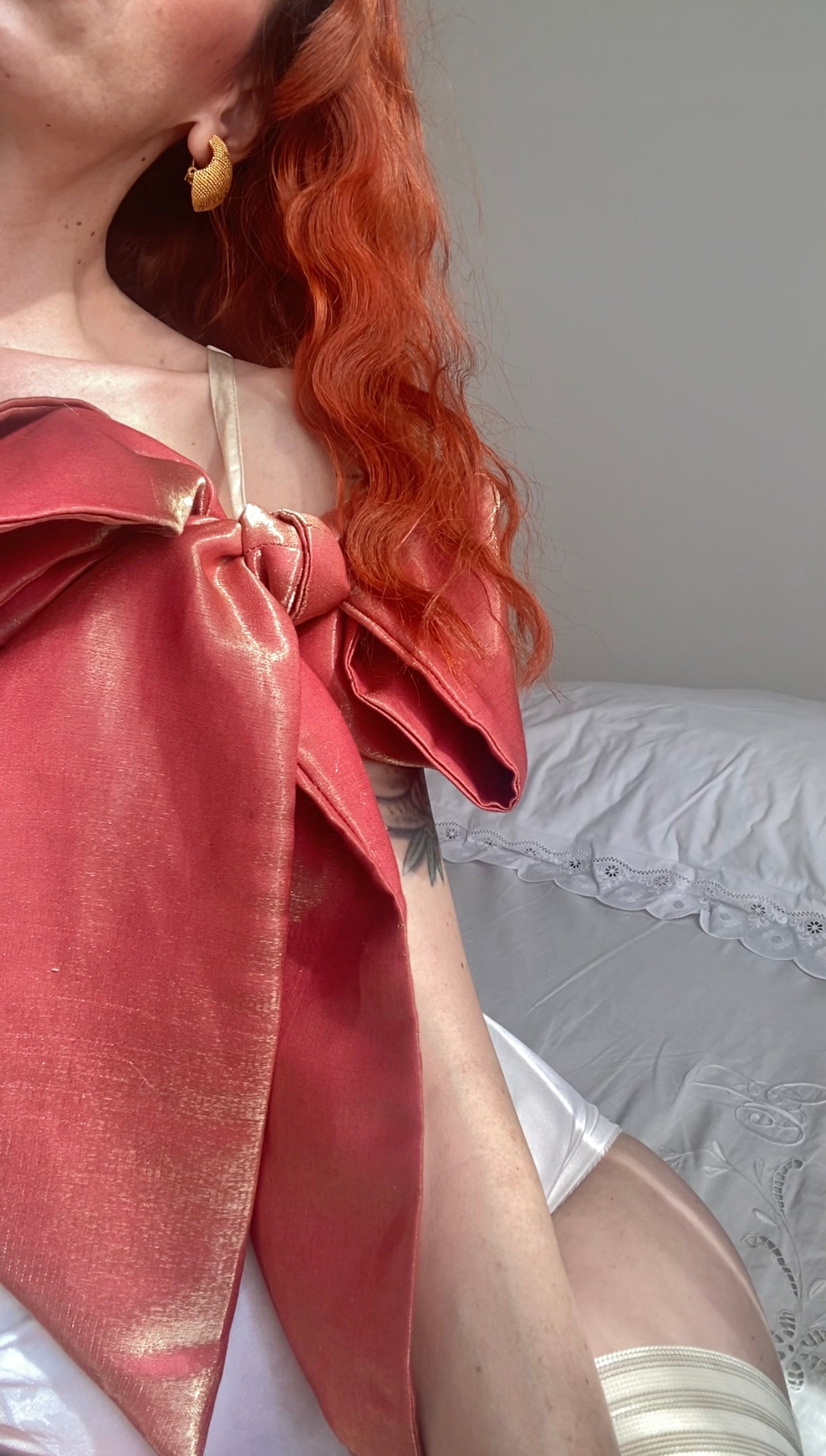 Fiocco sartoriale corallo