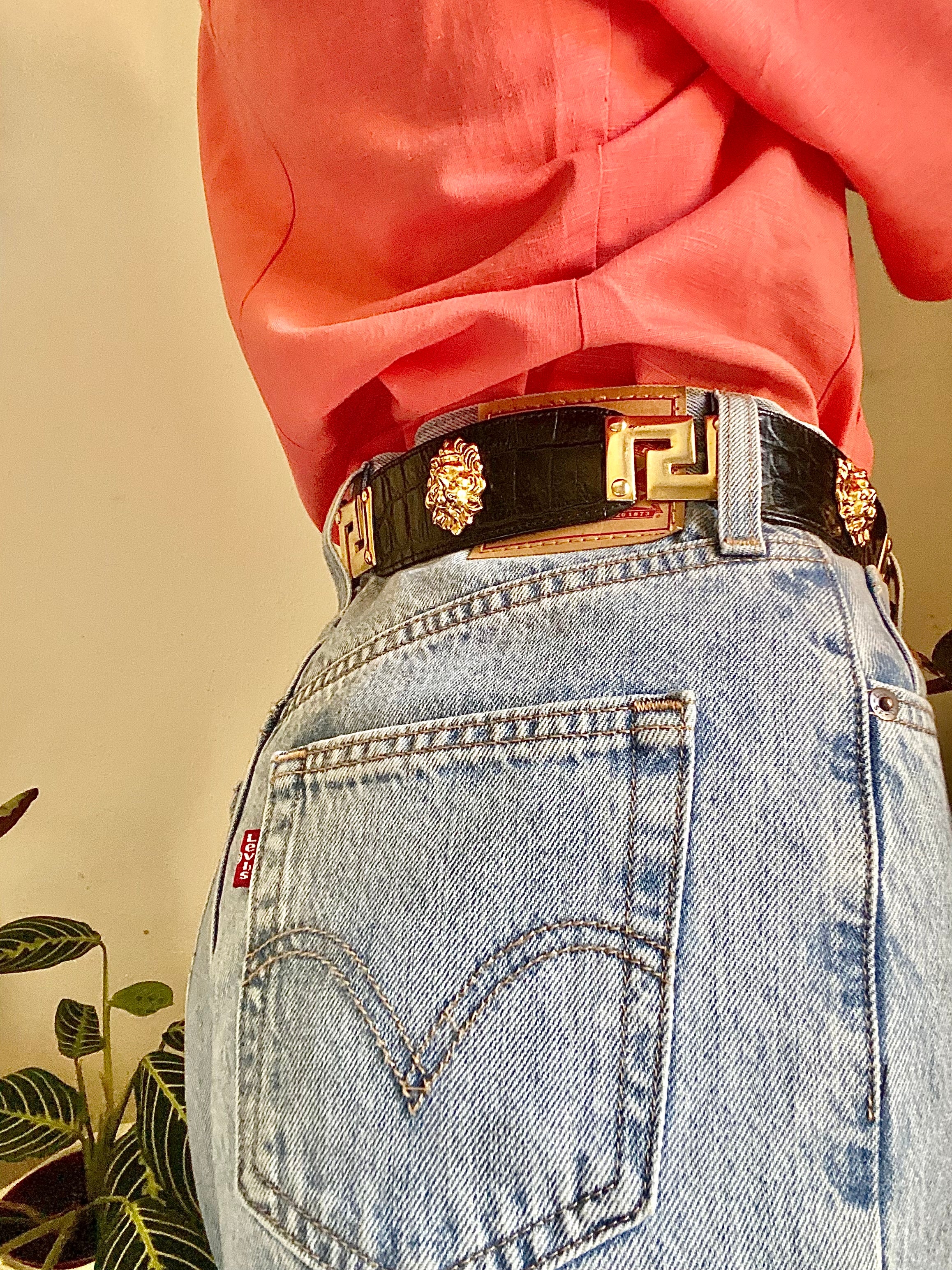 Ceinture Léone en cuir noir