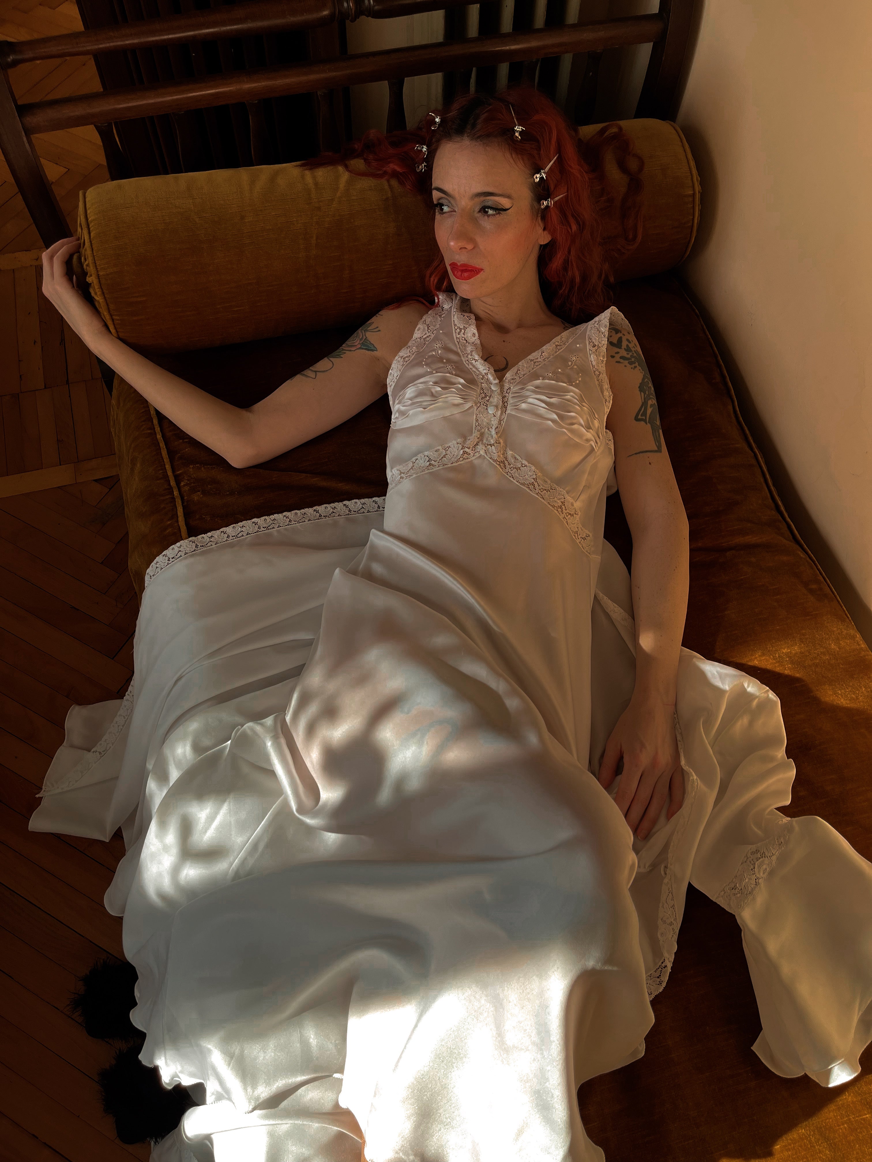 Set sottoveste e vestaglia anni ‘70s