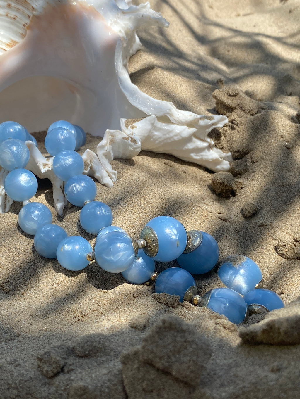 Bolle blu collana ‘60